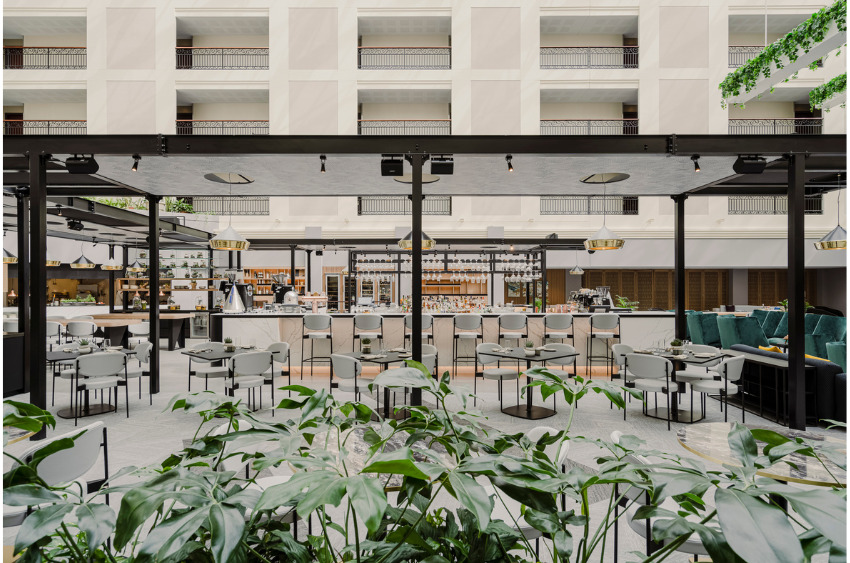 Anima Italian Restaurant in Glass Atrium