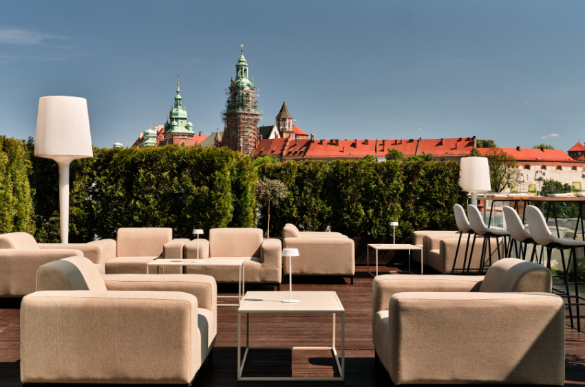 Roof Top Terrace Overlooking Wawel Castle and River
