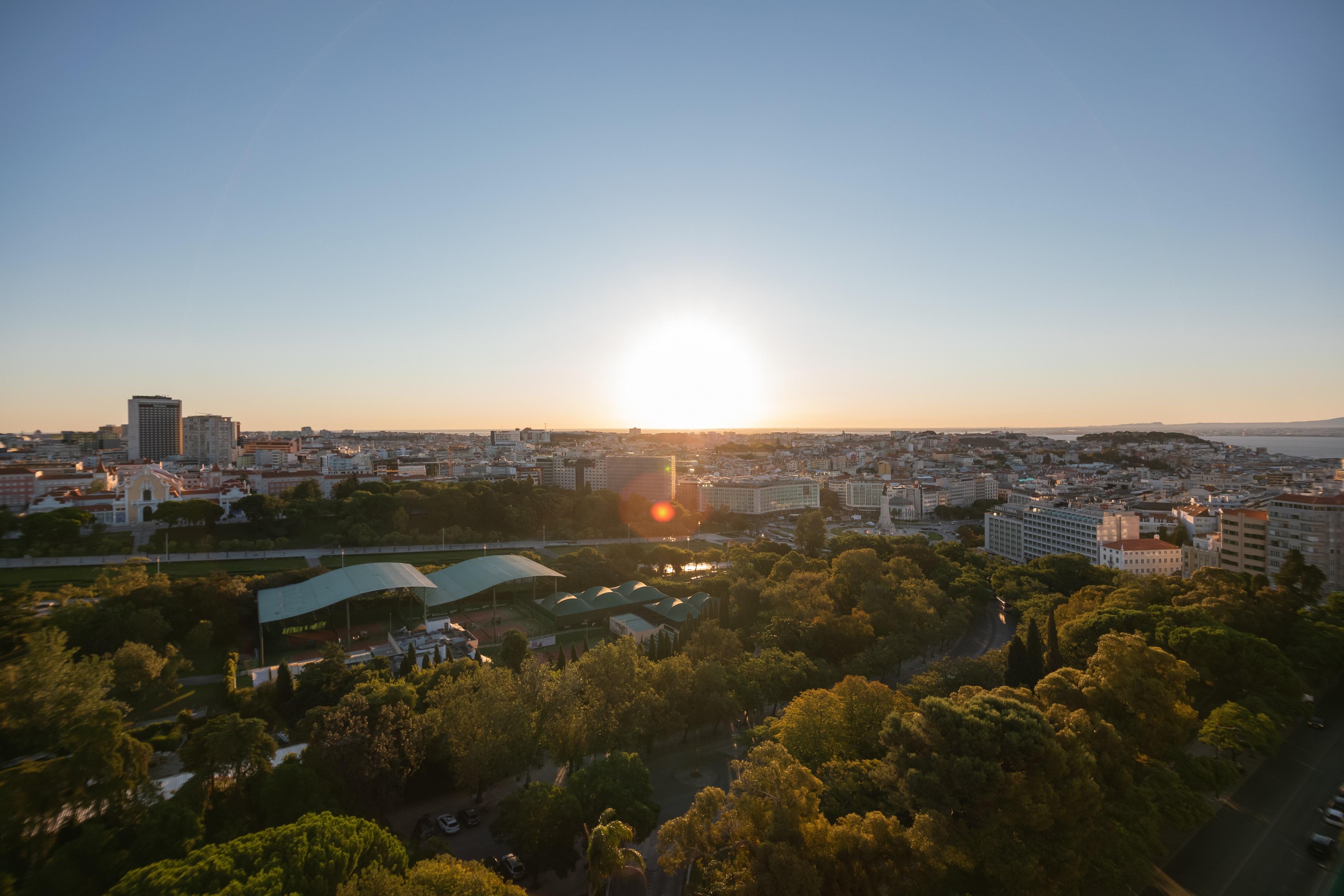 Panoramic View Over Eduardo VII Park, Old Town and Tagus River