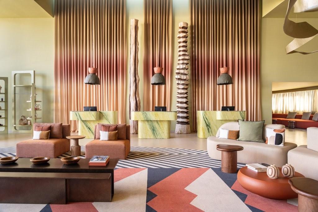 Airy Coastal Living Room Lobby at Kimpton Atlântico Algarve