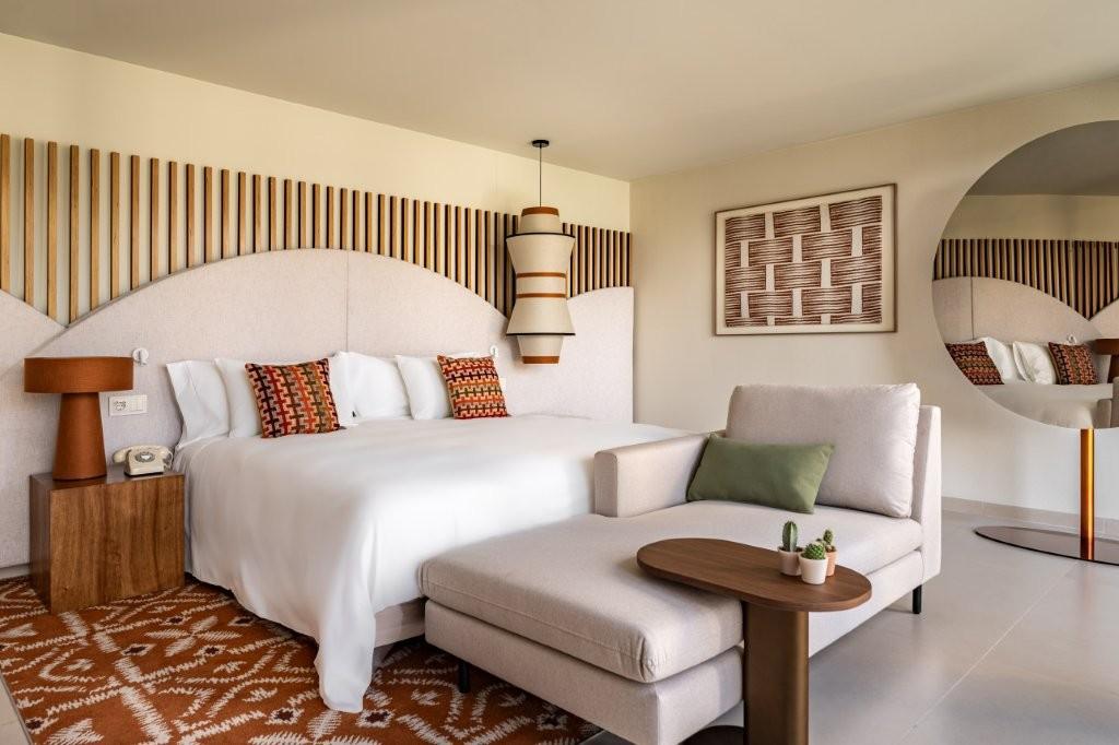 One Bedroom Suite Living Area with Private Ocean Balcony