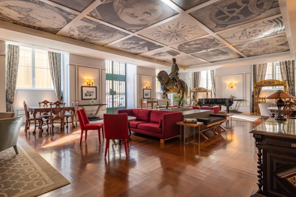 Pousada de Lisboa Aristocratic Reception Lobby and Grand Marble Staircase