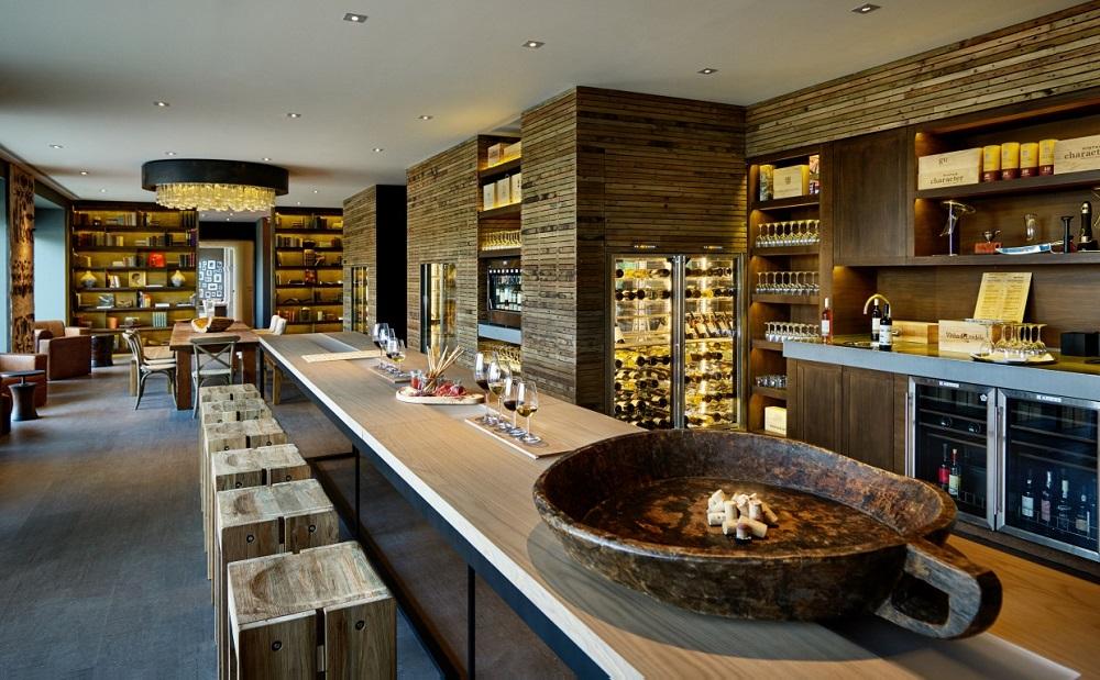 Convivial Wine Library & Terrace with Interactive Sommelier Tasting Stations