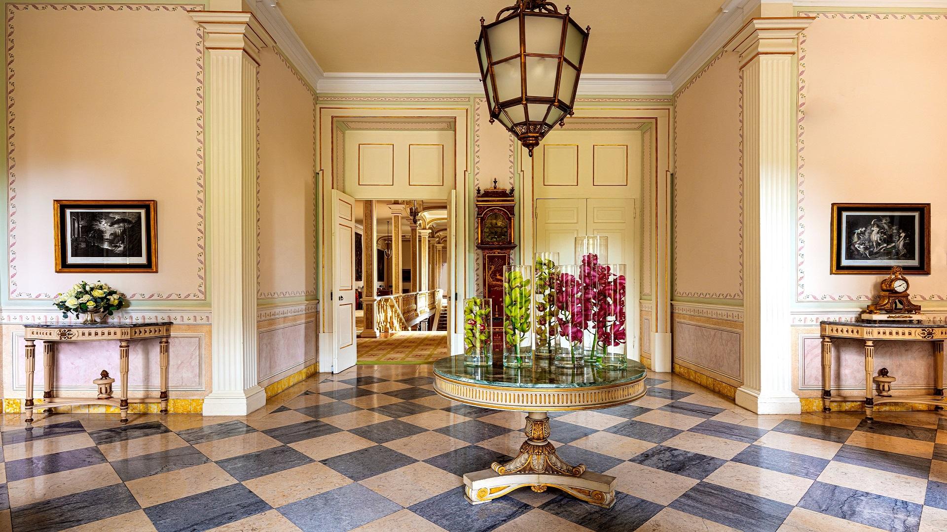 Historic Palace Salon with Pillement Frescoes