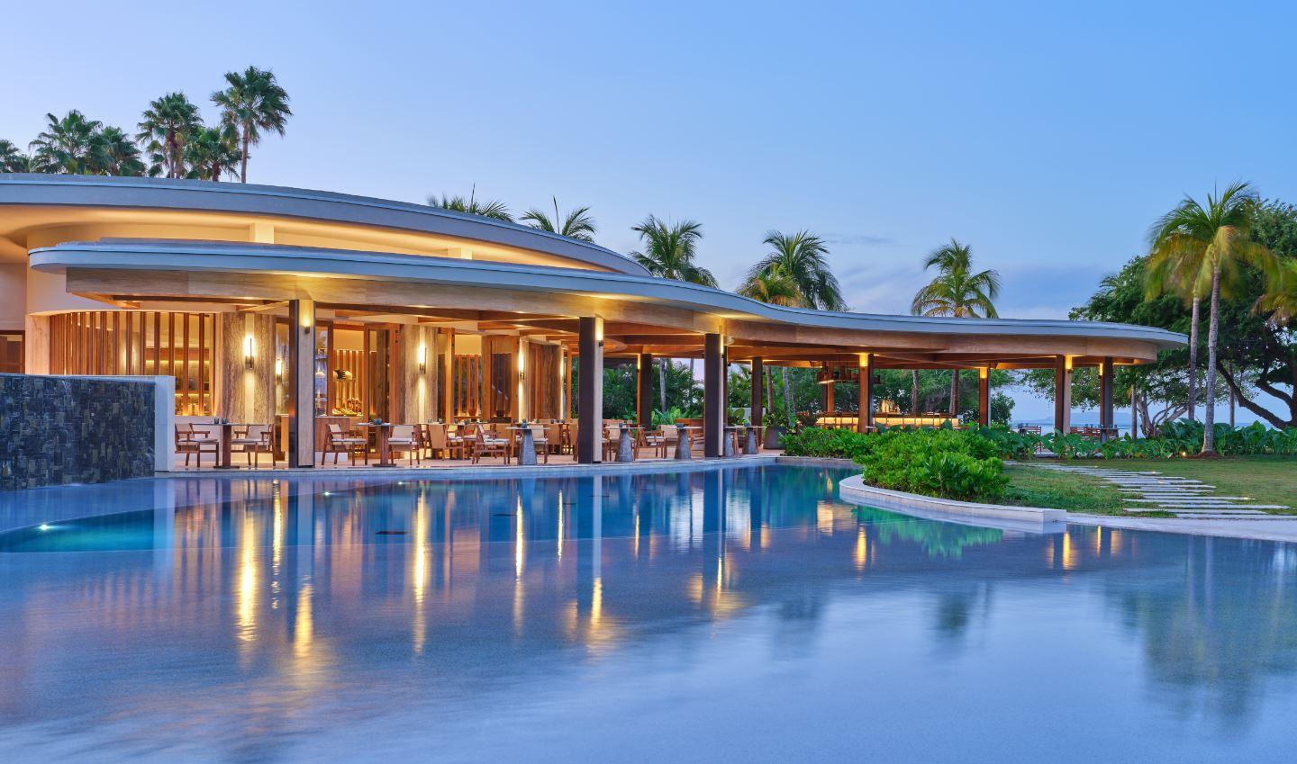Las Marietas multi-tiered infinity pool overlooking Pacific beach