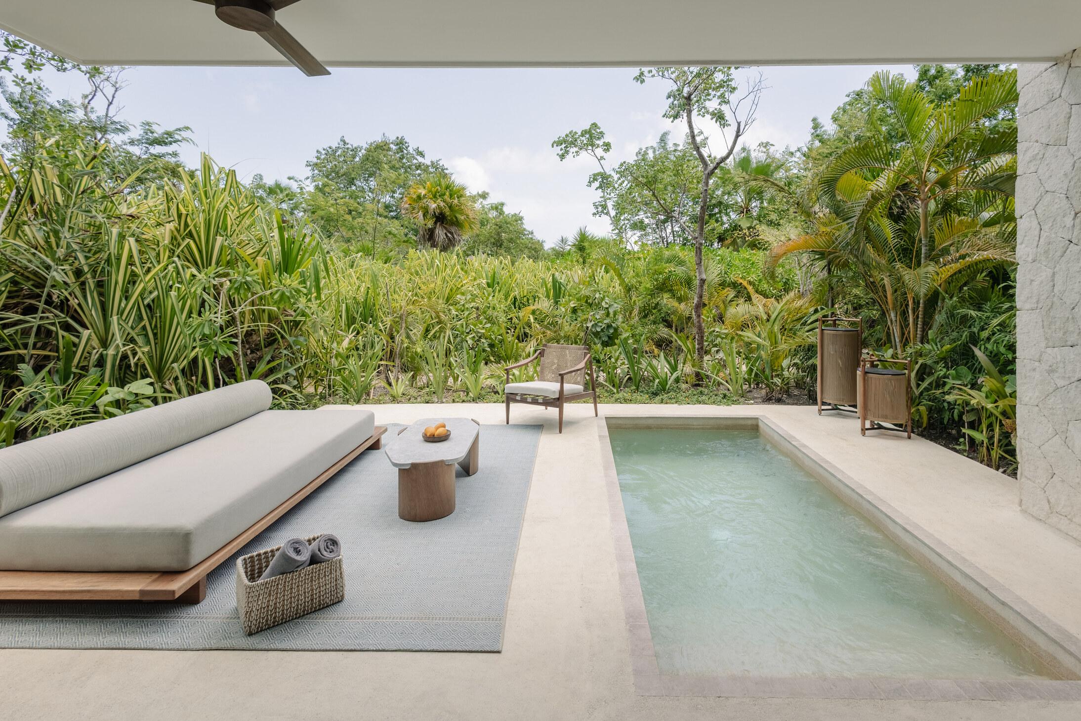 Lagoon suite terrace with private heated plunge pool