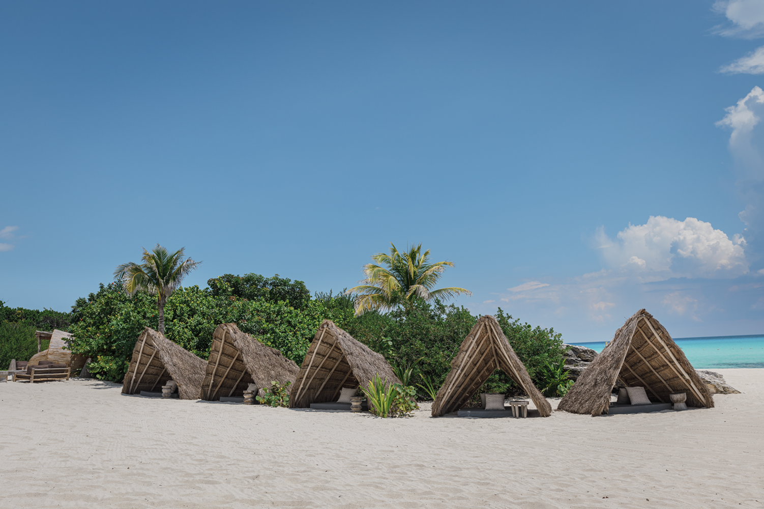 Pristine Secluded Beach & Shaded Sunbeds