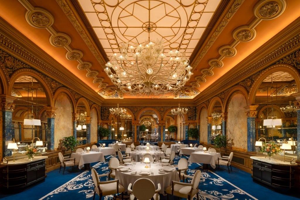 Boulevard 73 Fine Dining Ballroom with Art Nouveau Stained Glass