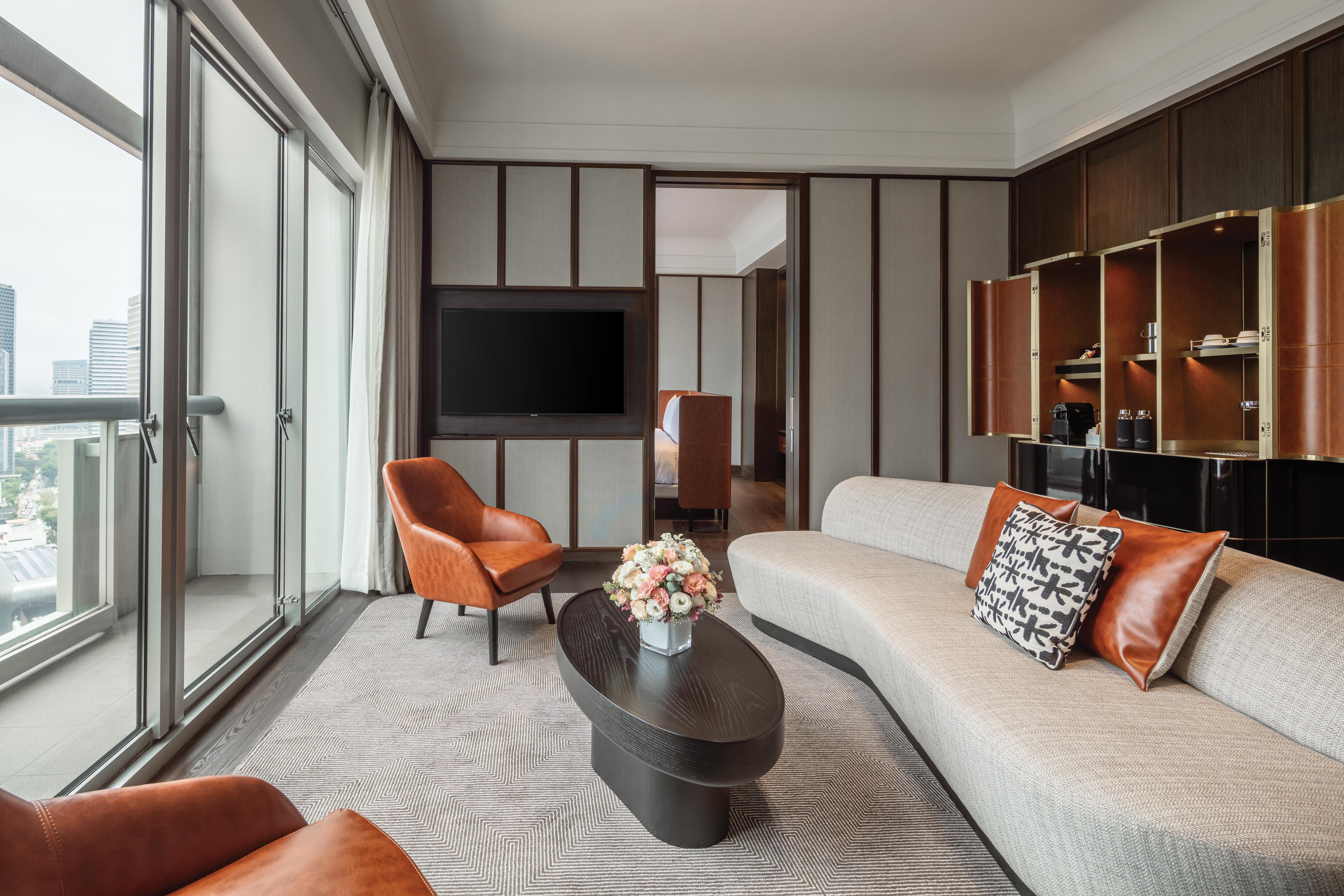 Ambassador Suite living room and dining salon