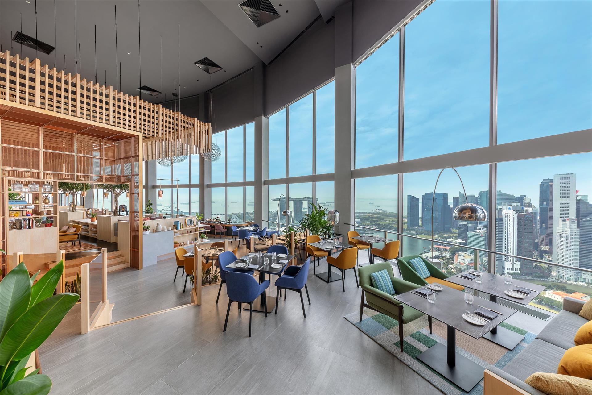 SKAI restaurant high-floor dining view