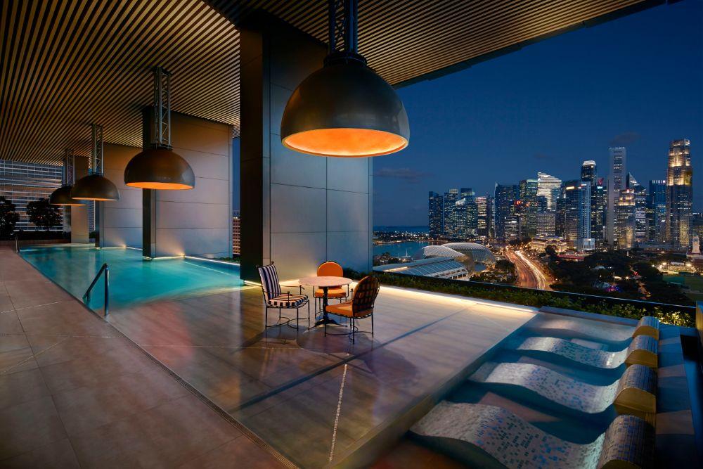 Flow18 sky garden infinity pool and panoramic lounge