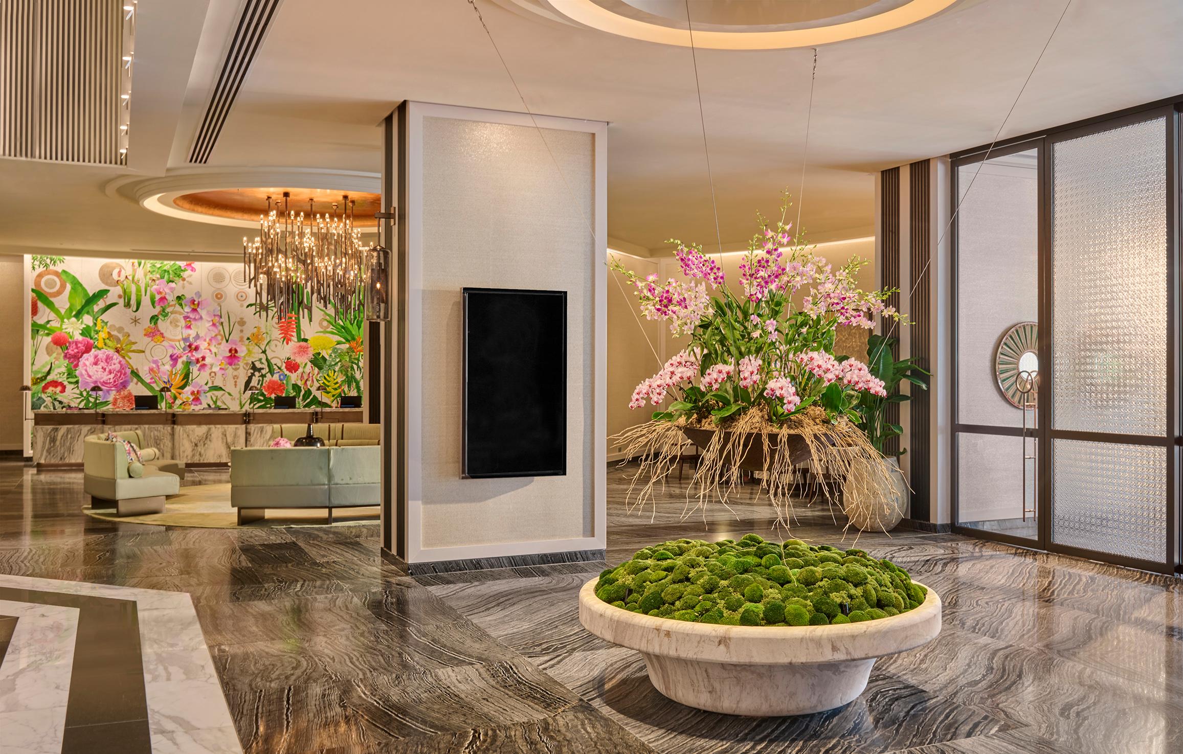 Mandarin Oriental Singapore Lobby Floating Orchid