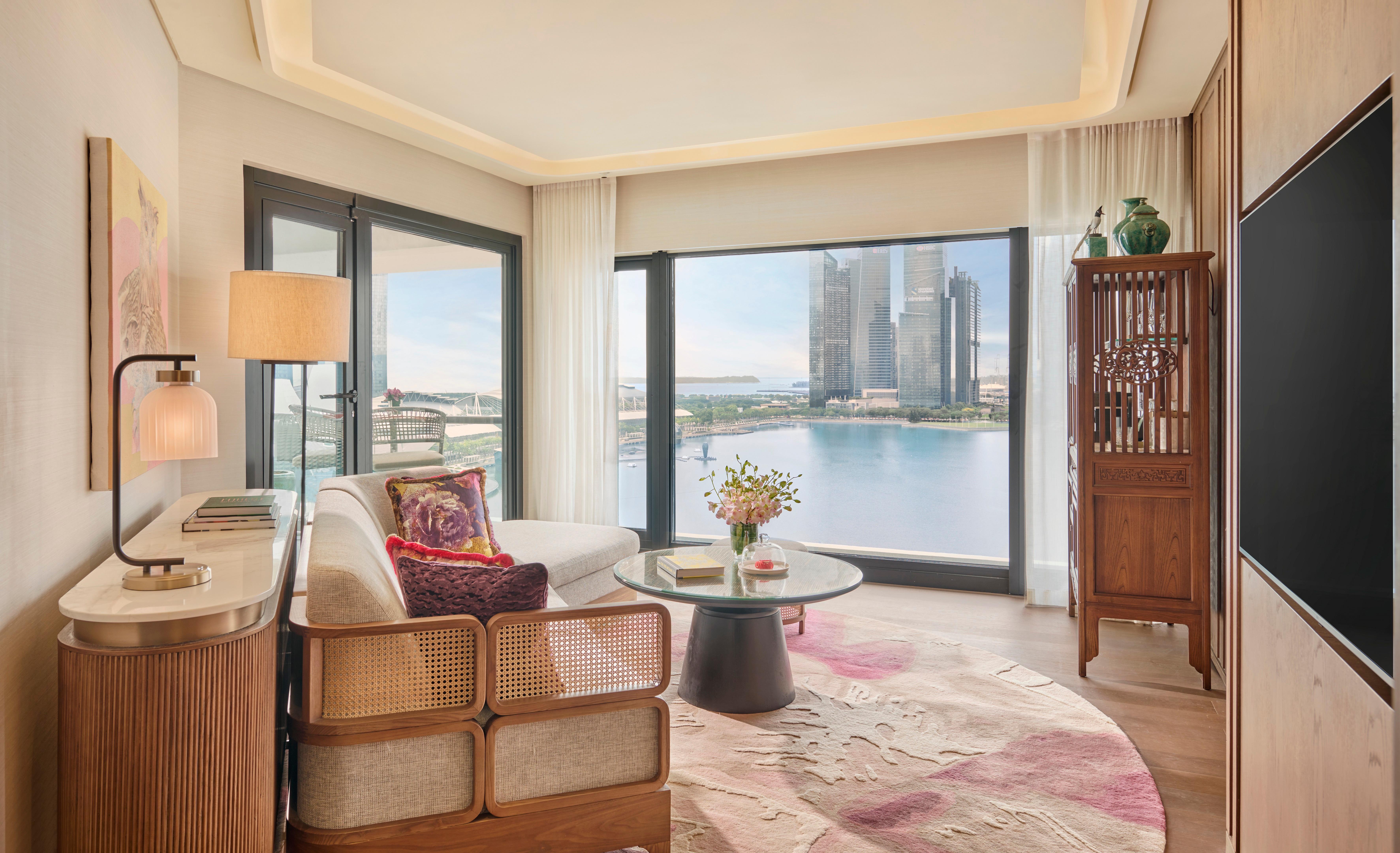 Mandarin Oriental Singapore Marina Bay Suite Living Room