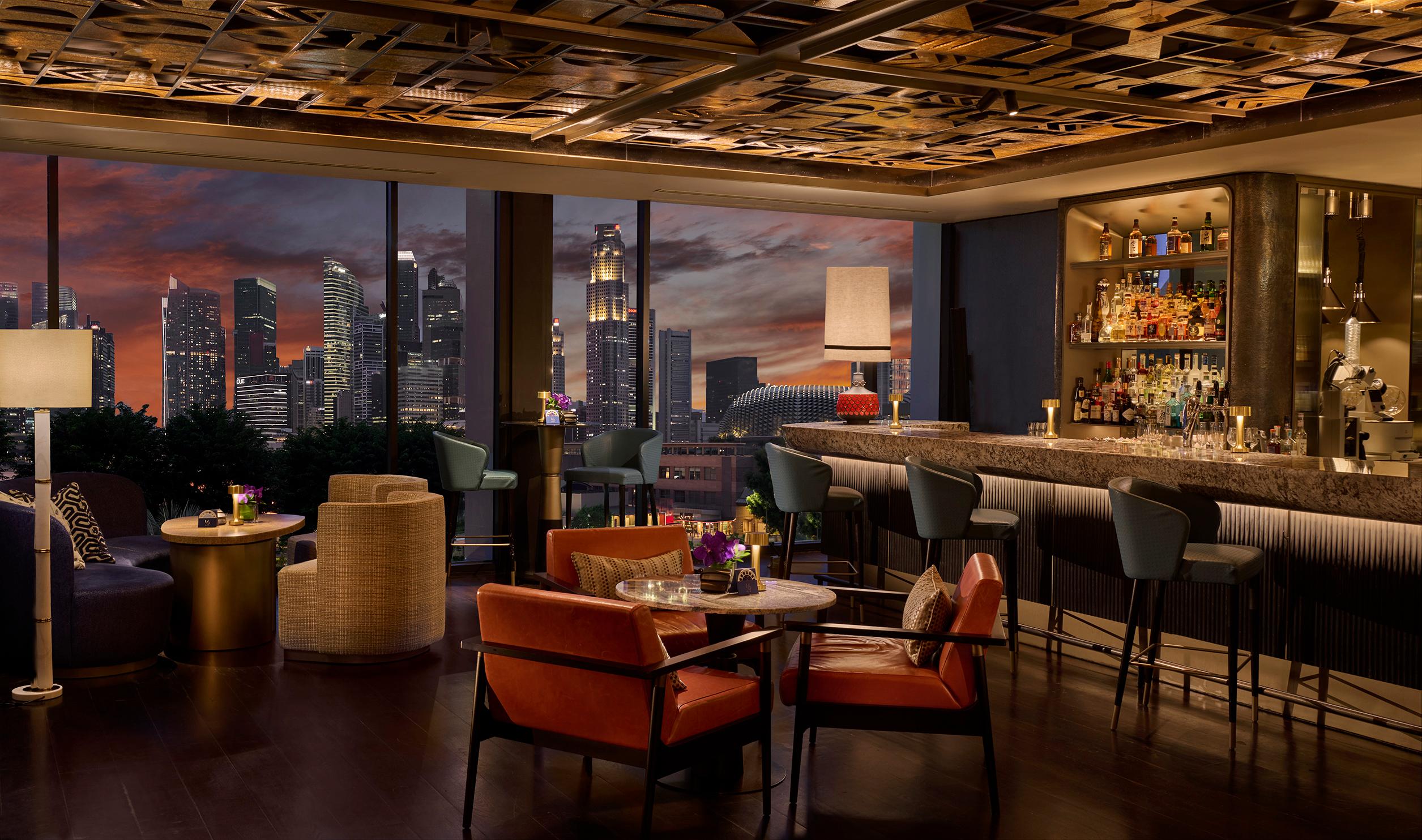 Mandarin Oriental Singapore MO BAR Marina Bay Skyline