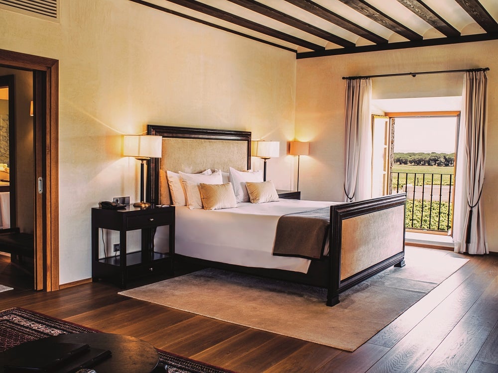 Master Suite with panoramic vineyard views