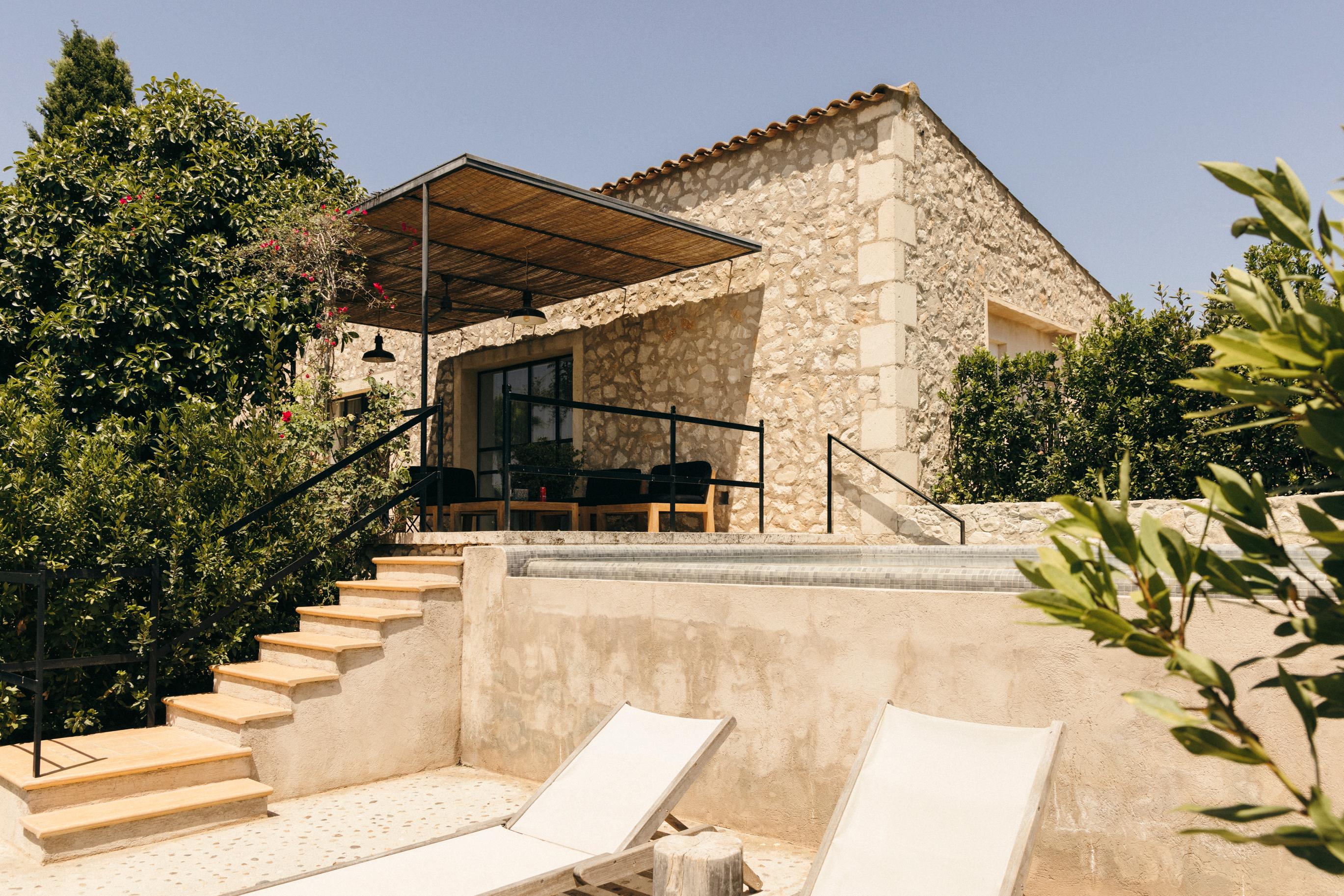 Panoramic outdoor pool overlooking Mallorca countryside