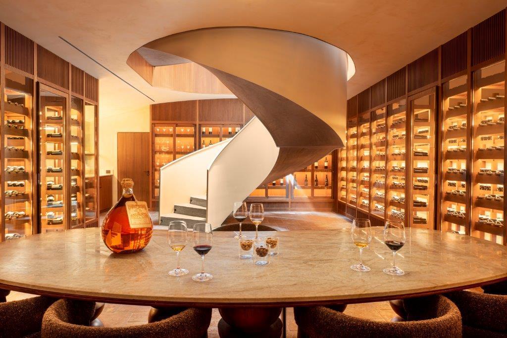 Historic Bodega wine cellar with Priorat vintages