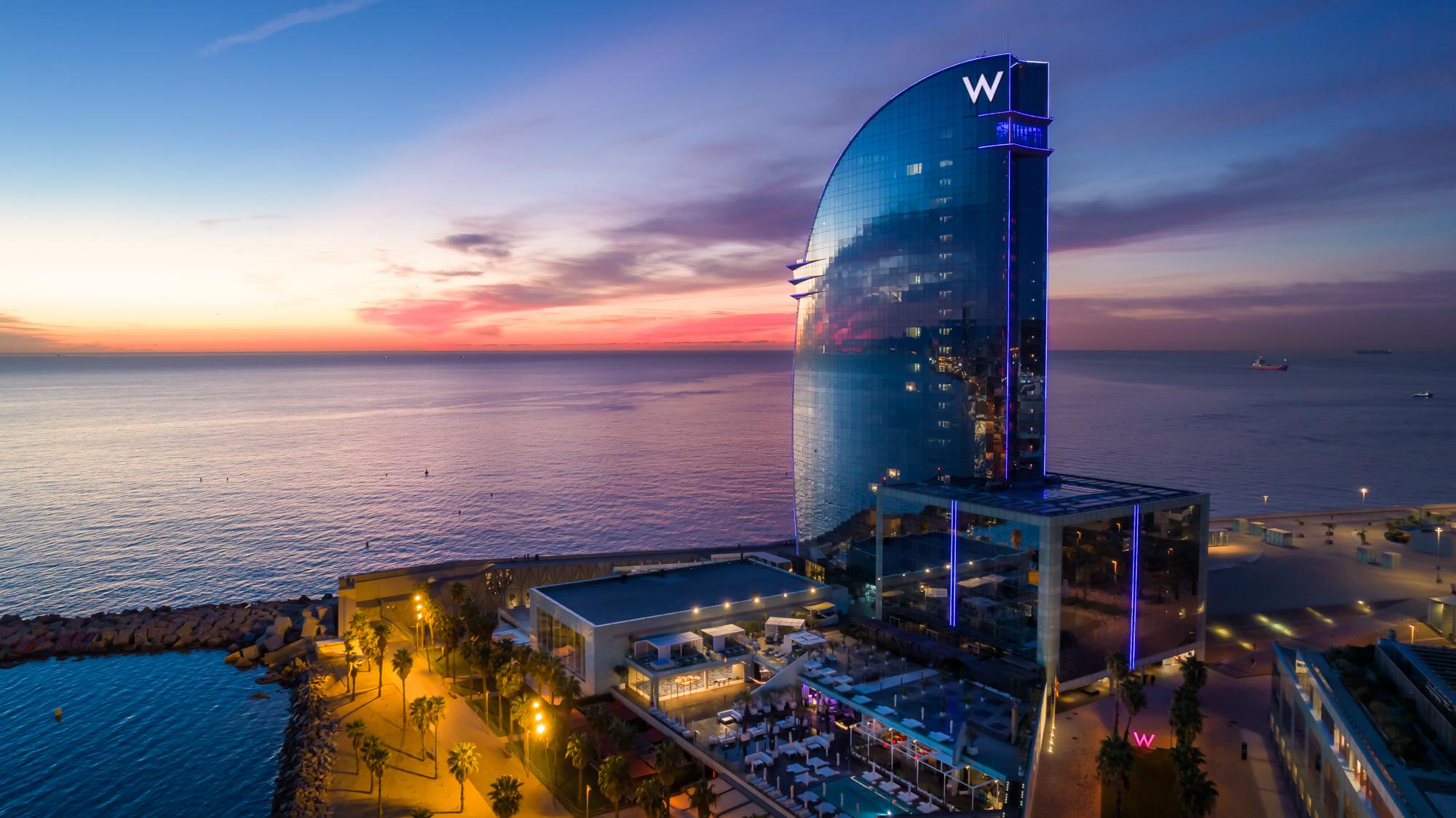 W Barcelona Hotel Vela sail icon Barceloneta beachfront