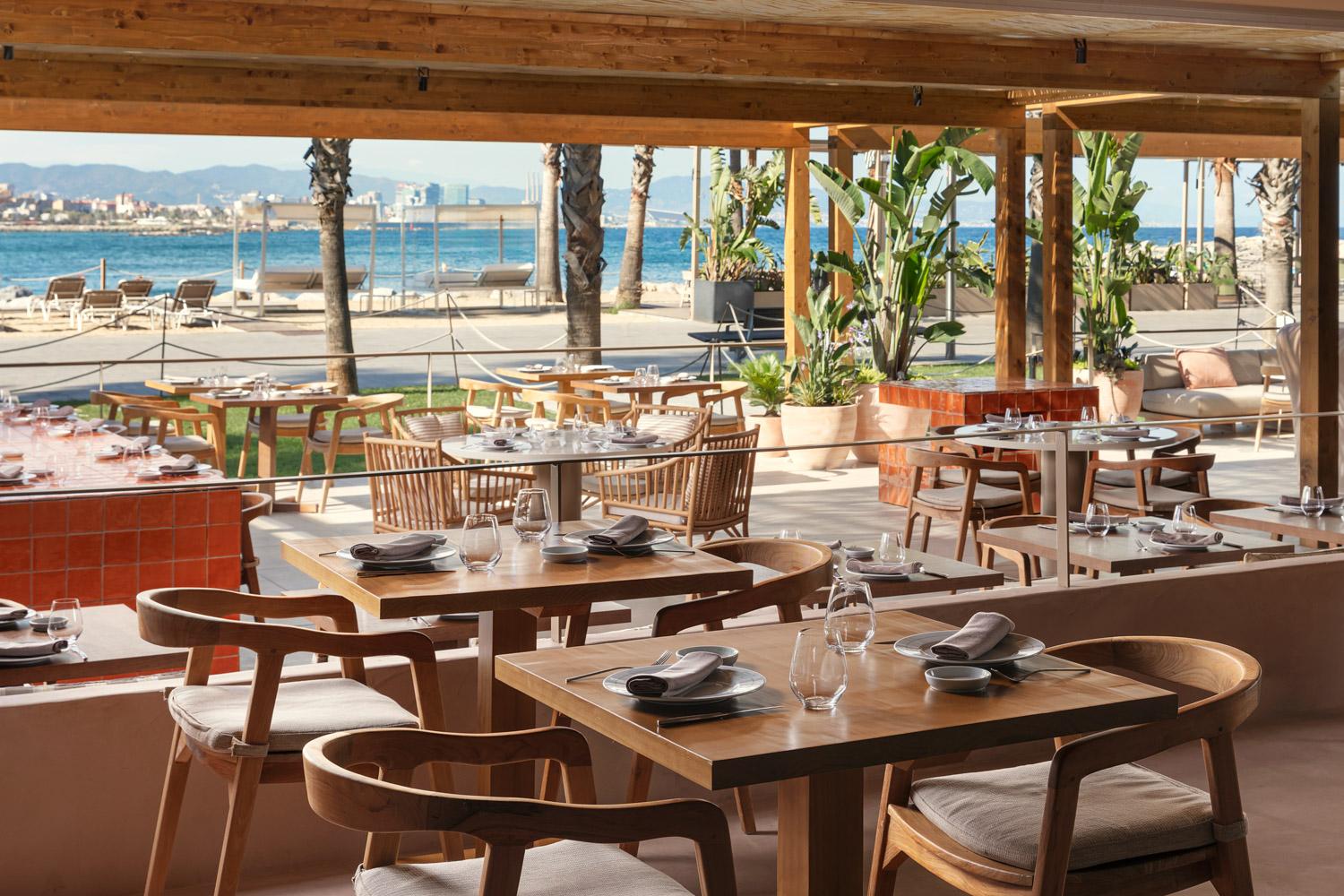 SALT Restaurant and Beach Club directly on the sandy shoreline