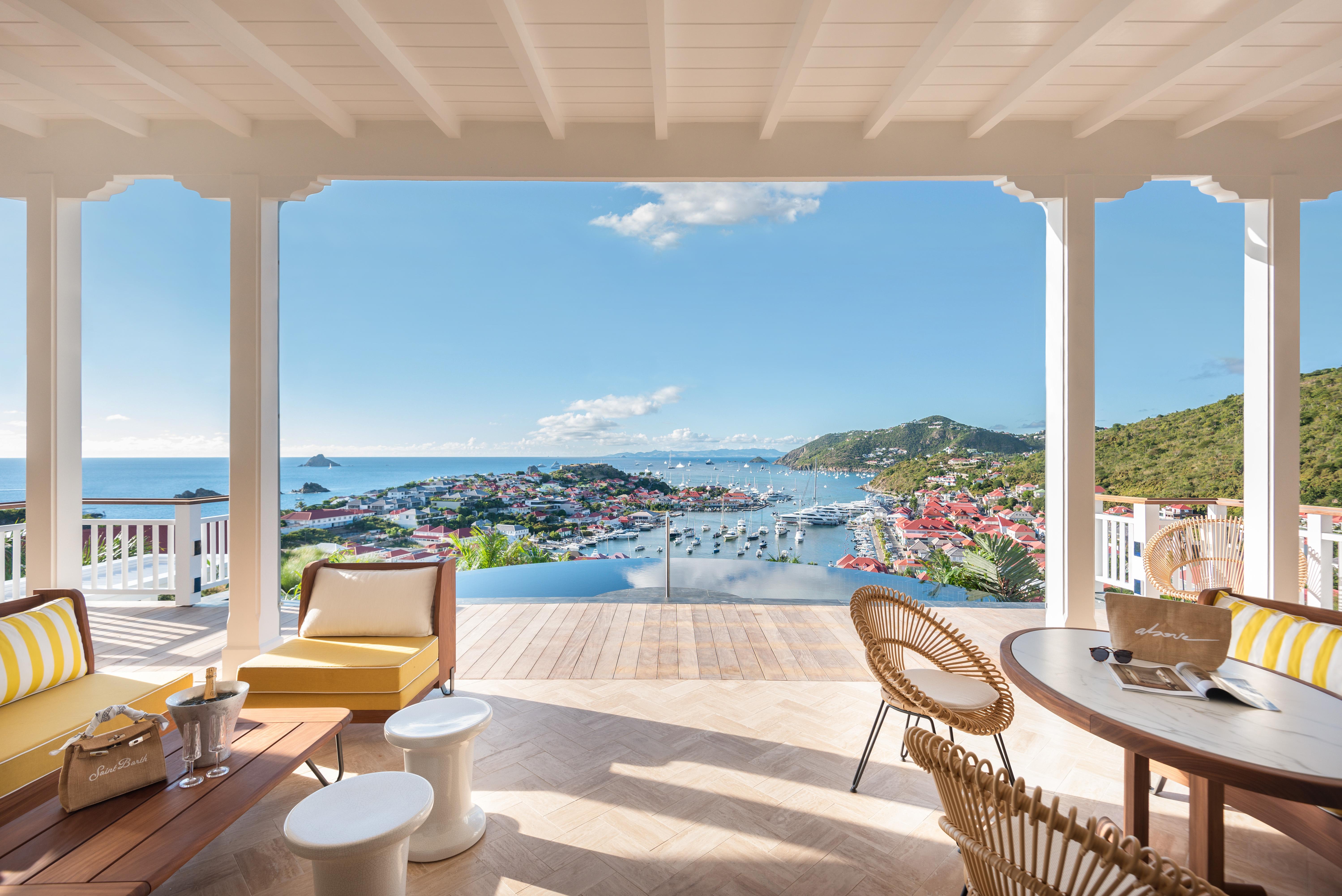Villa Diane private swimming pool terrace at Fouquet's Saint-Barth