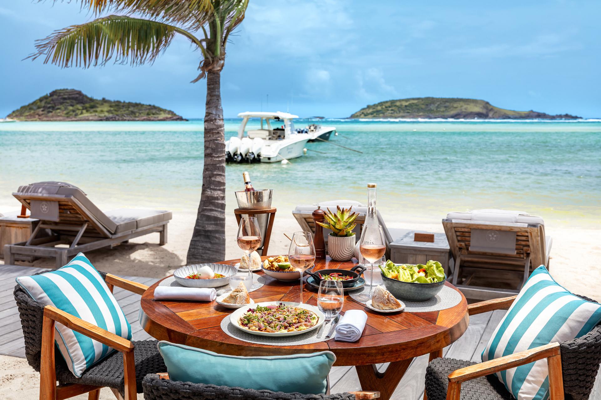 Amis St. Barth beachfront dining experience