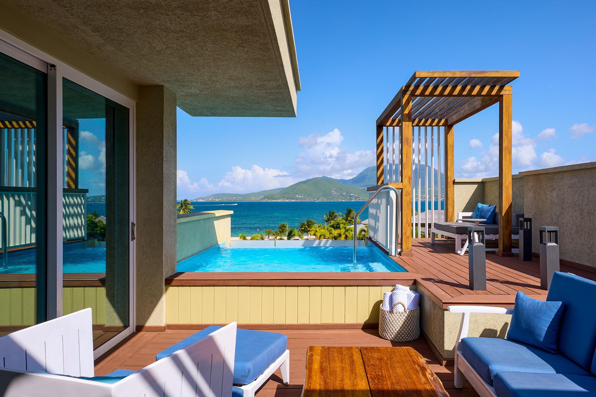Rooftop Plunge Pool Suite with views of Nevis