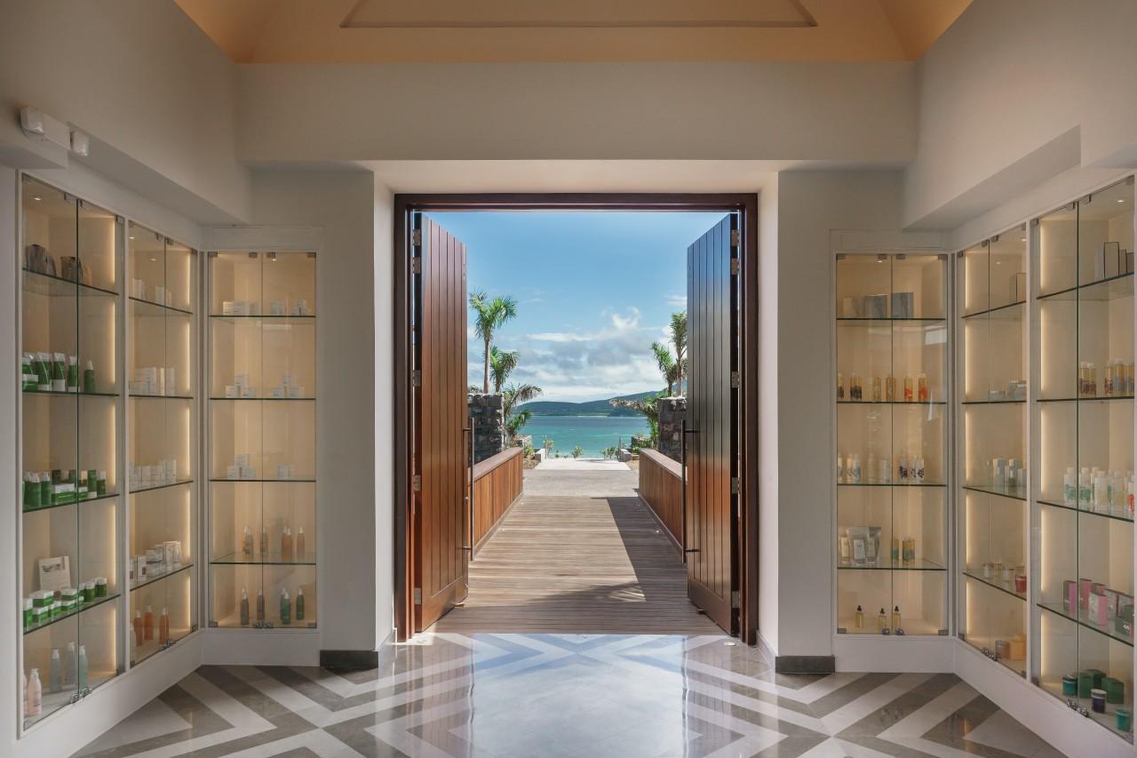 Sugar Mill Spa entrance surrounded by tropical gardens