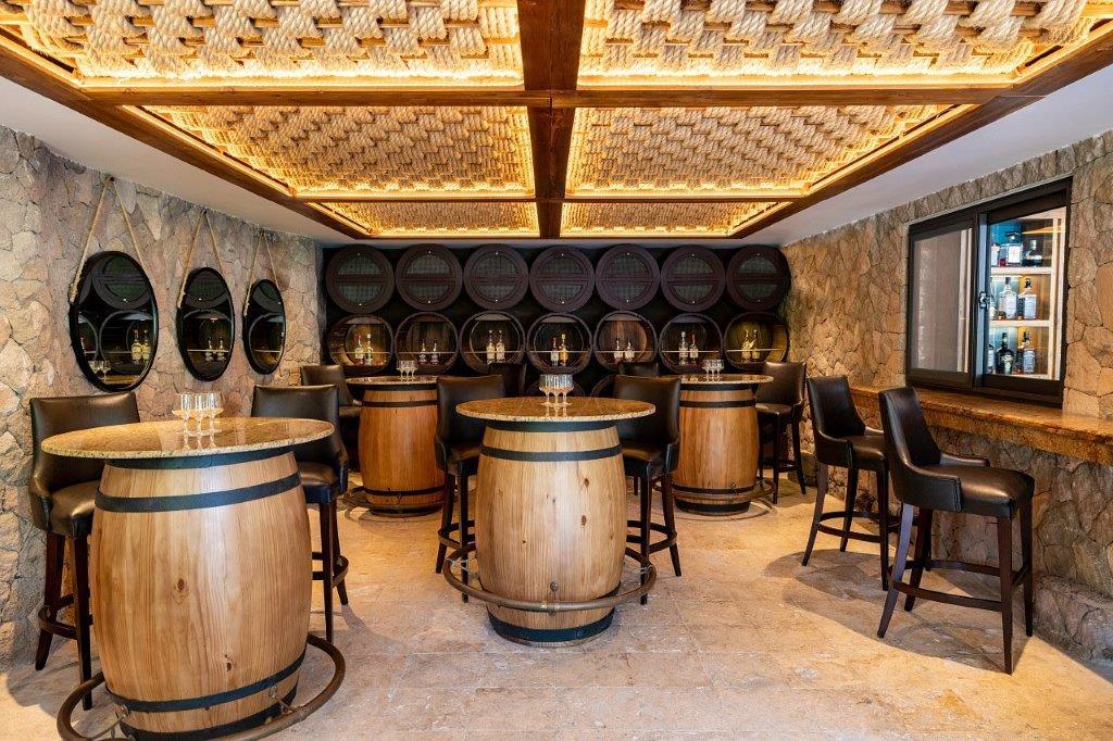 The Rum Cave stone cellar tasting lounge