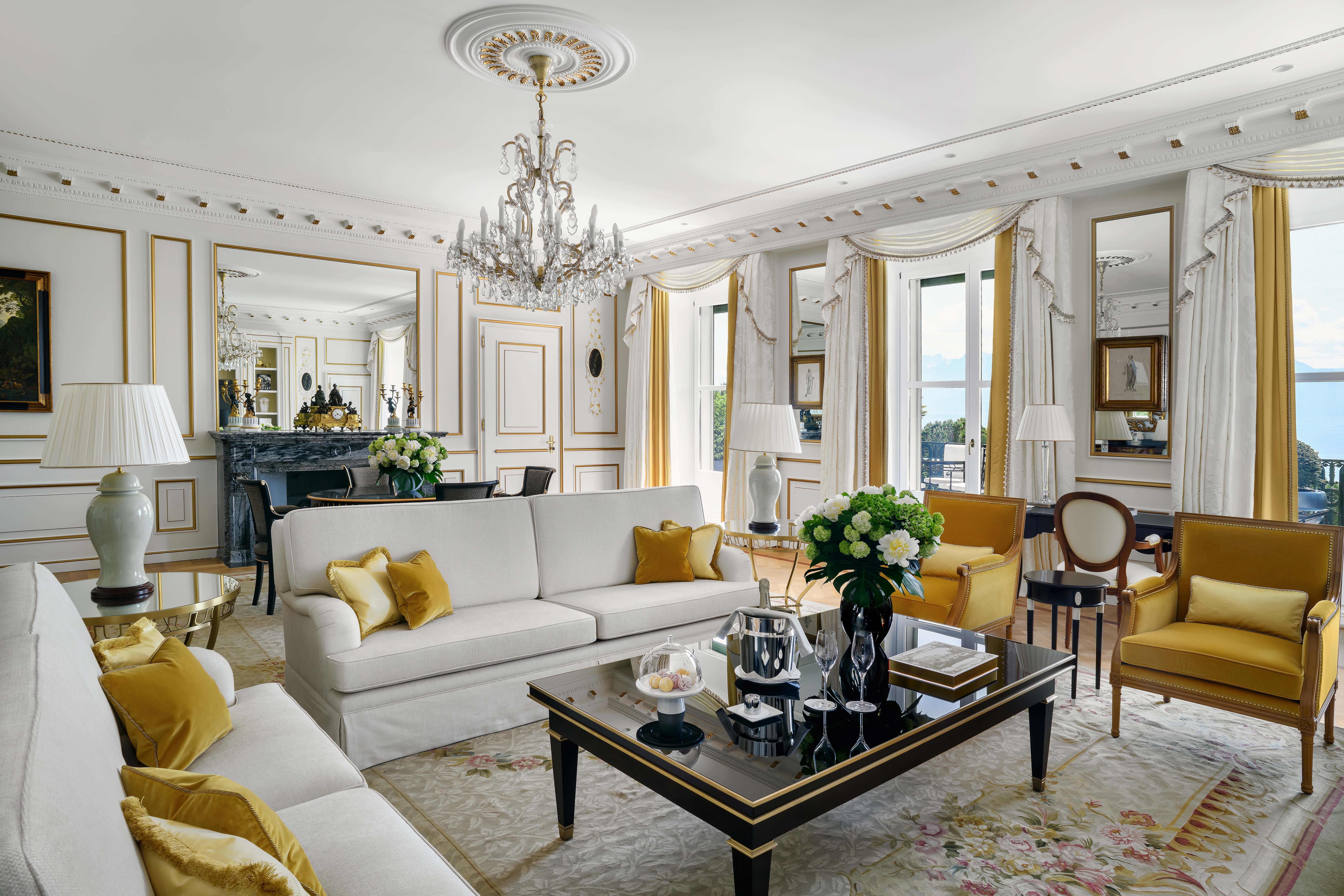 Imperial Suite Grand Salon with Historic Empire Decor