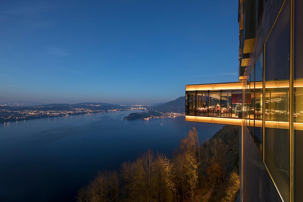 Spices Kitchen and Terrace Glass Pavilion Hovering Over the Cliff