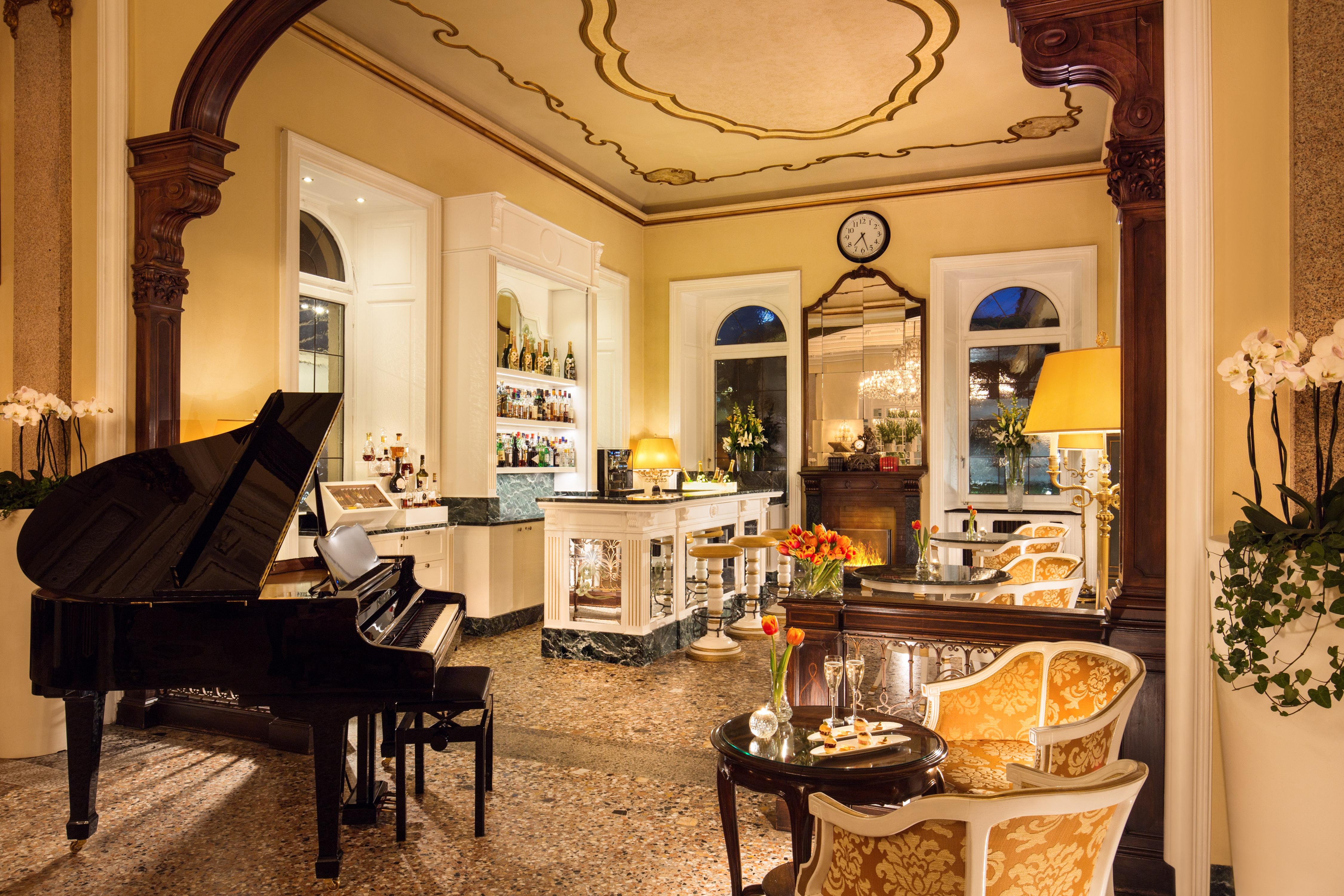 The Historic Belle Époque Bar & Piano Salon with Classic Wood Finishes