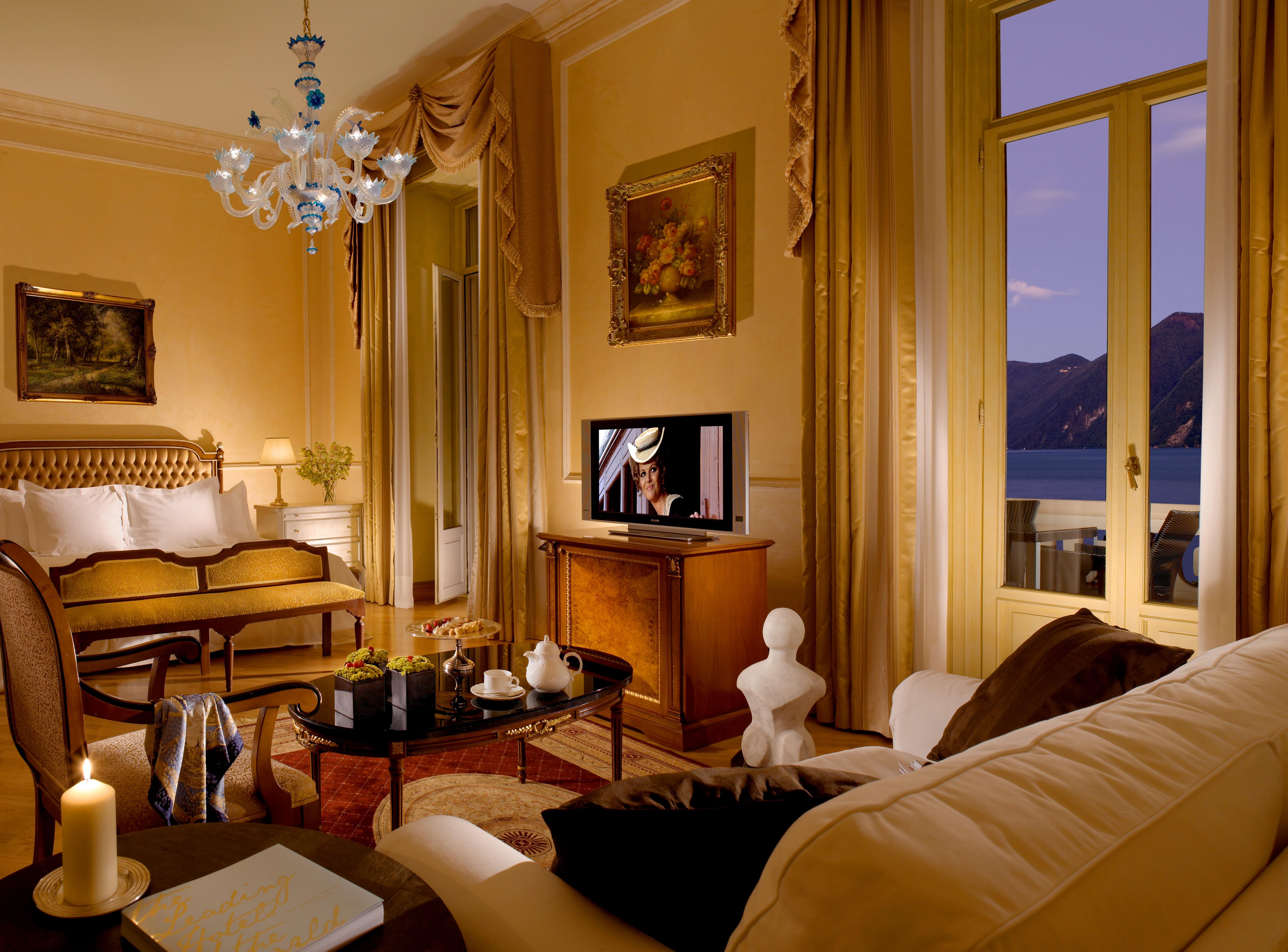 Palace Junior Suite with Italian Marble Bath & Lake Lugano Panorama