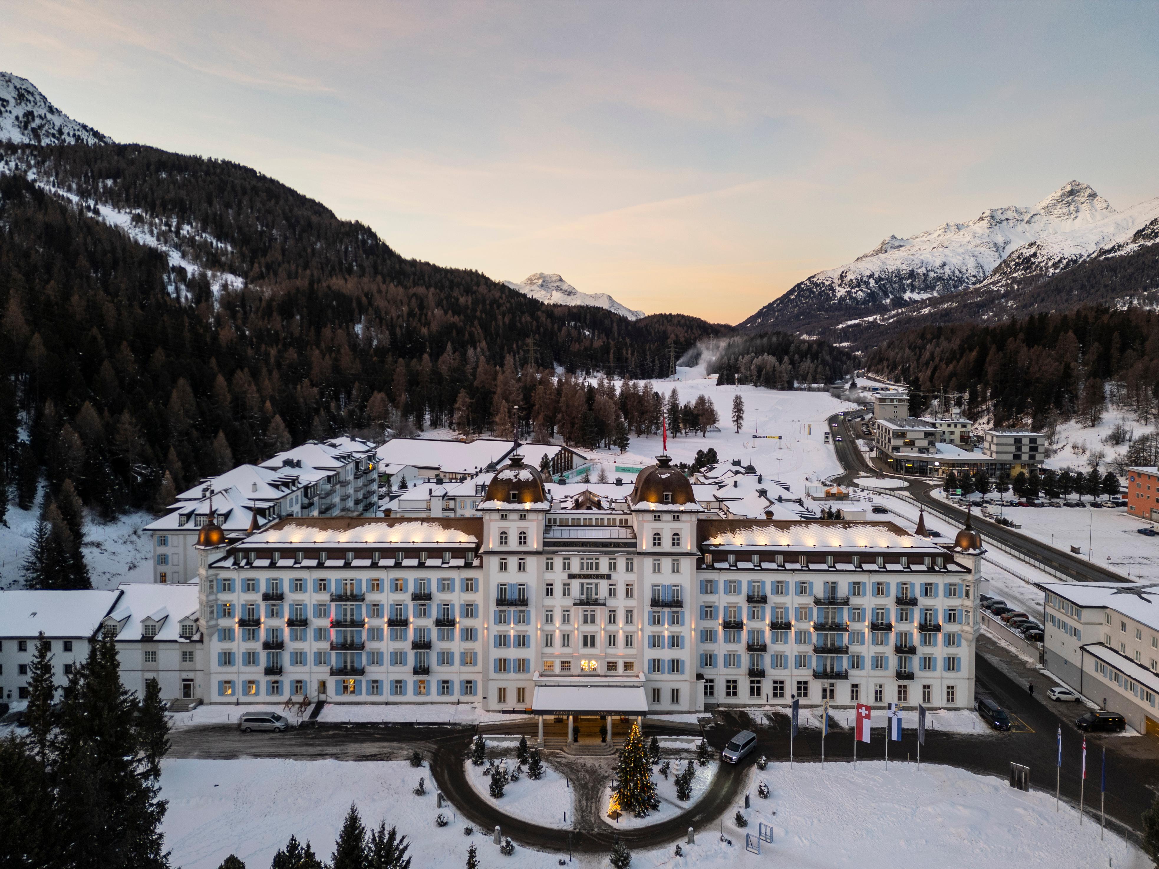 Grand Hotel des Bains Kempinski St. Moritz 1864 Historic Palace Façade