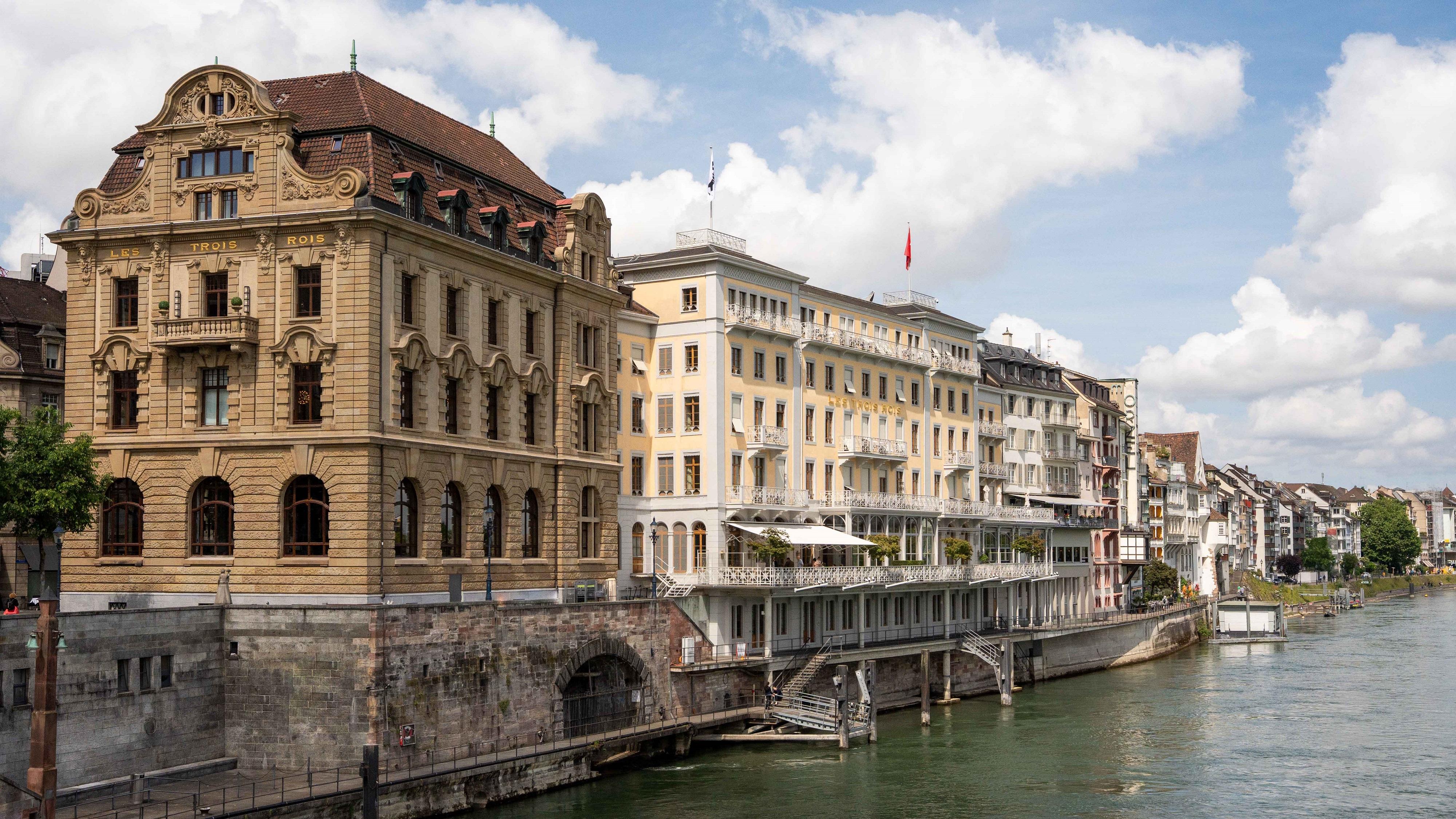 Grand Hotel Les Trois Rois Historic Riverfront Façade on the Rhine