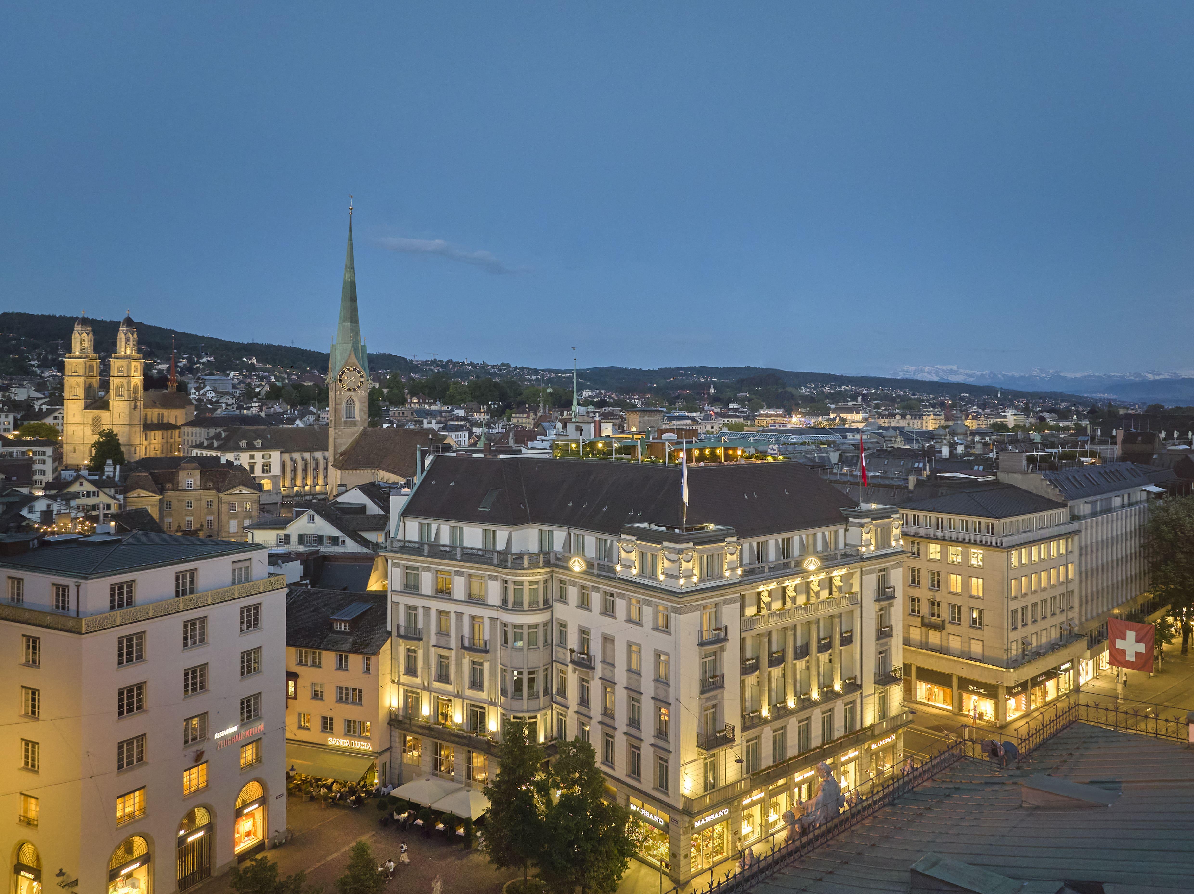 Mandarin Oriental Savoy Zurich Grand Historic Facade on Paradeplatz