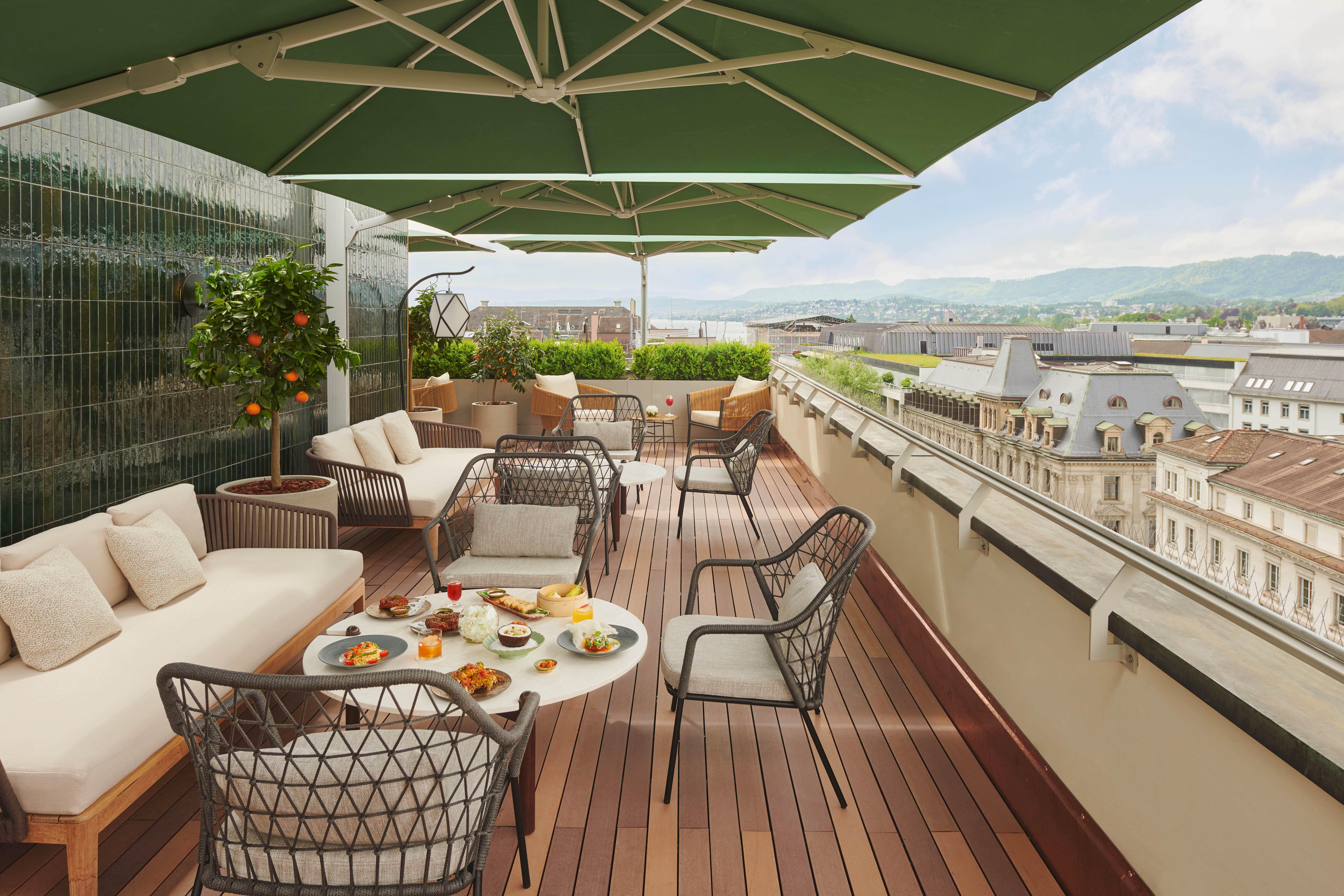 1838 Rooftop Bar and Terrace with Alpine Skyline Views