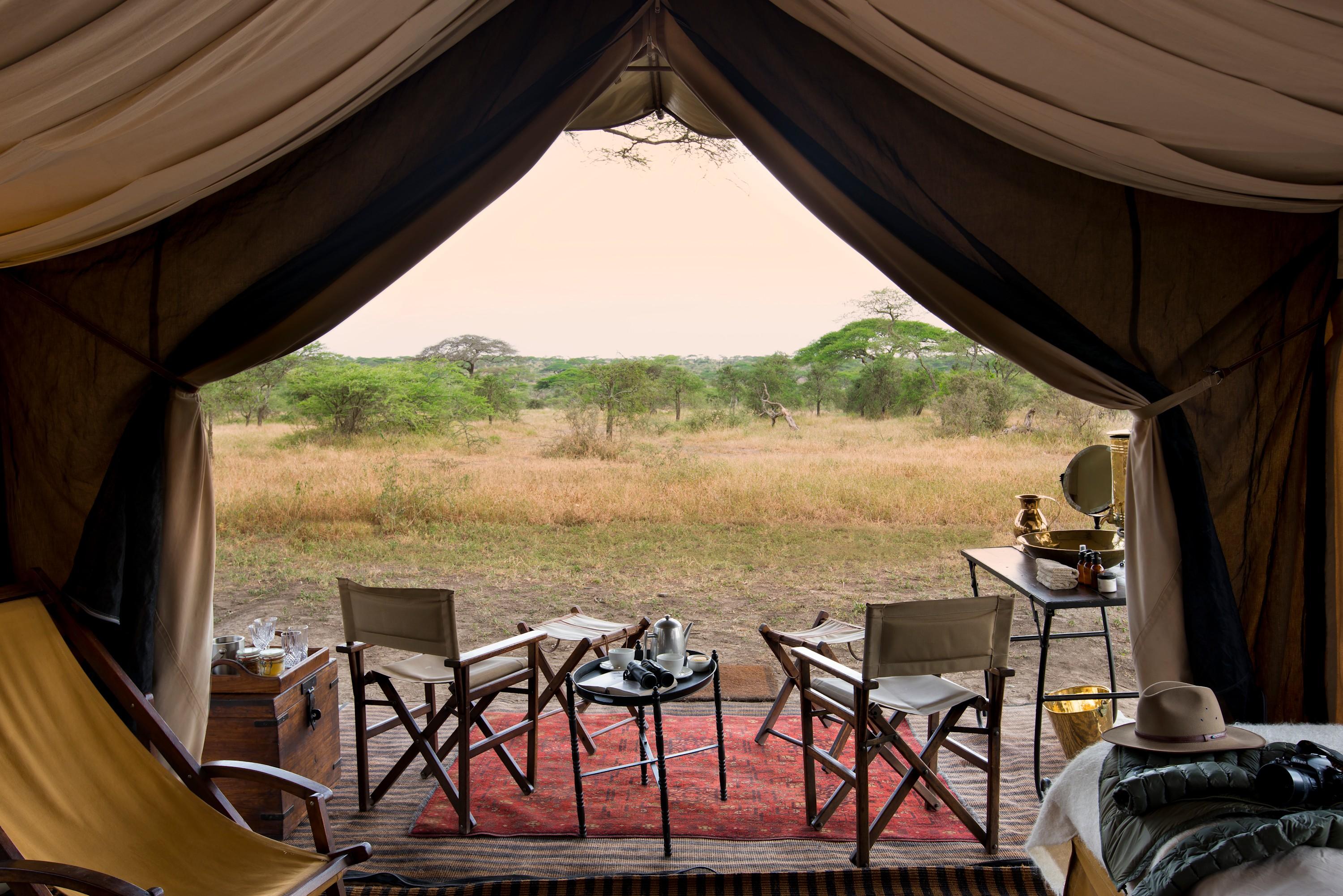 Private Shaded Veranda with Safari Daybeds