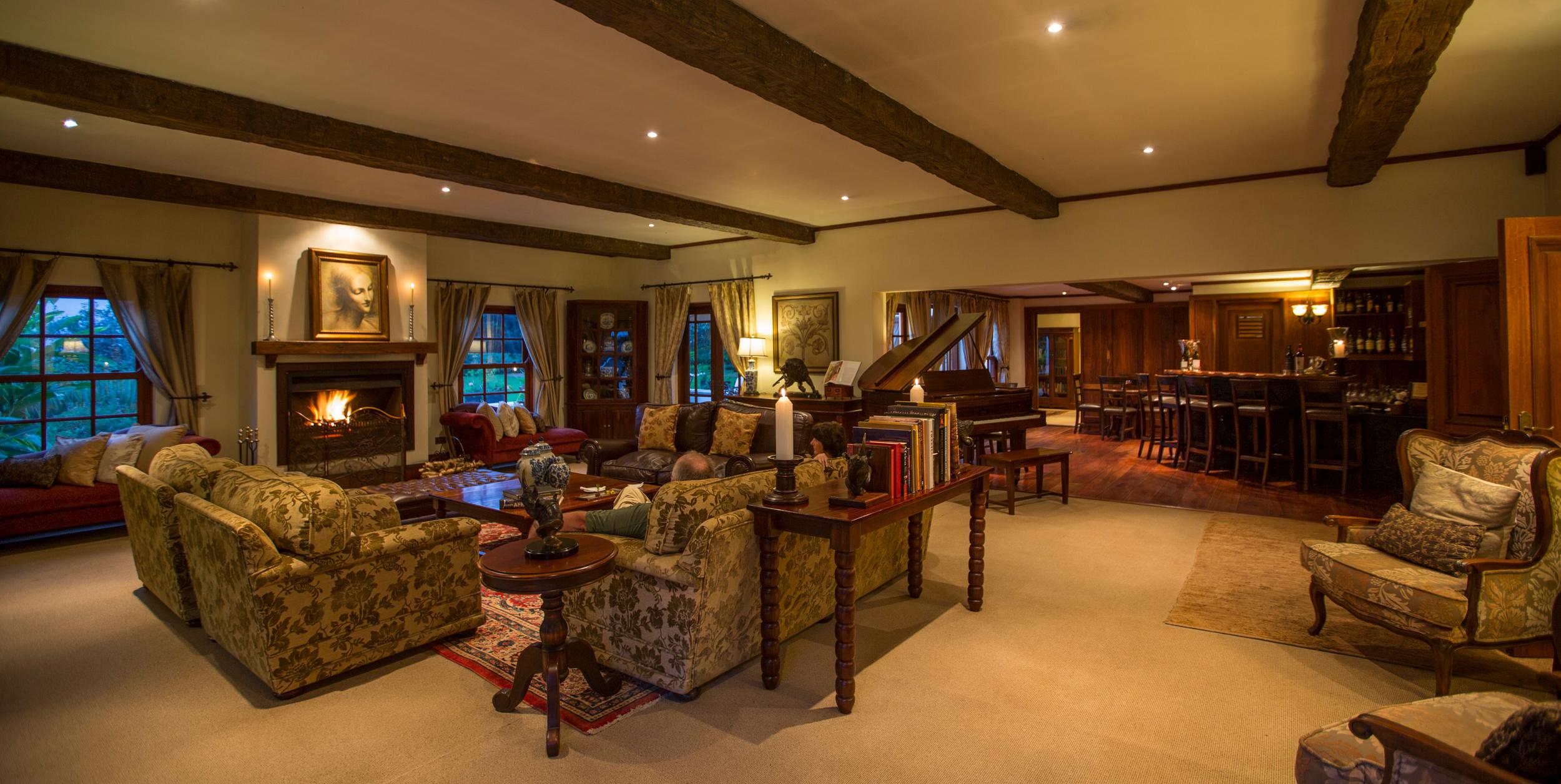 Main Manor Lounge with Fireplace