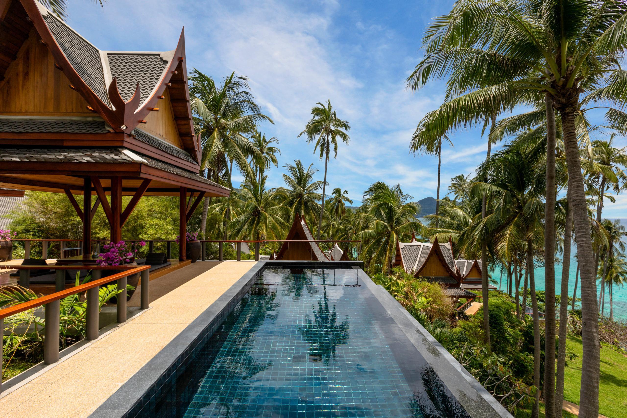 Amanpuri Ocean Pool Pavilion with Private Plunge Pool and Shaded Outdoor Living Sala