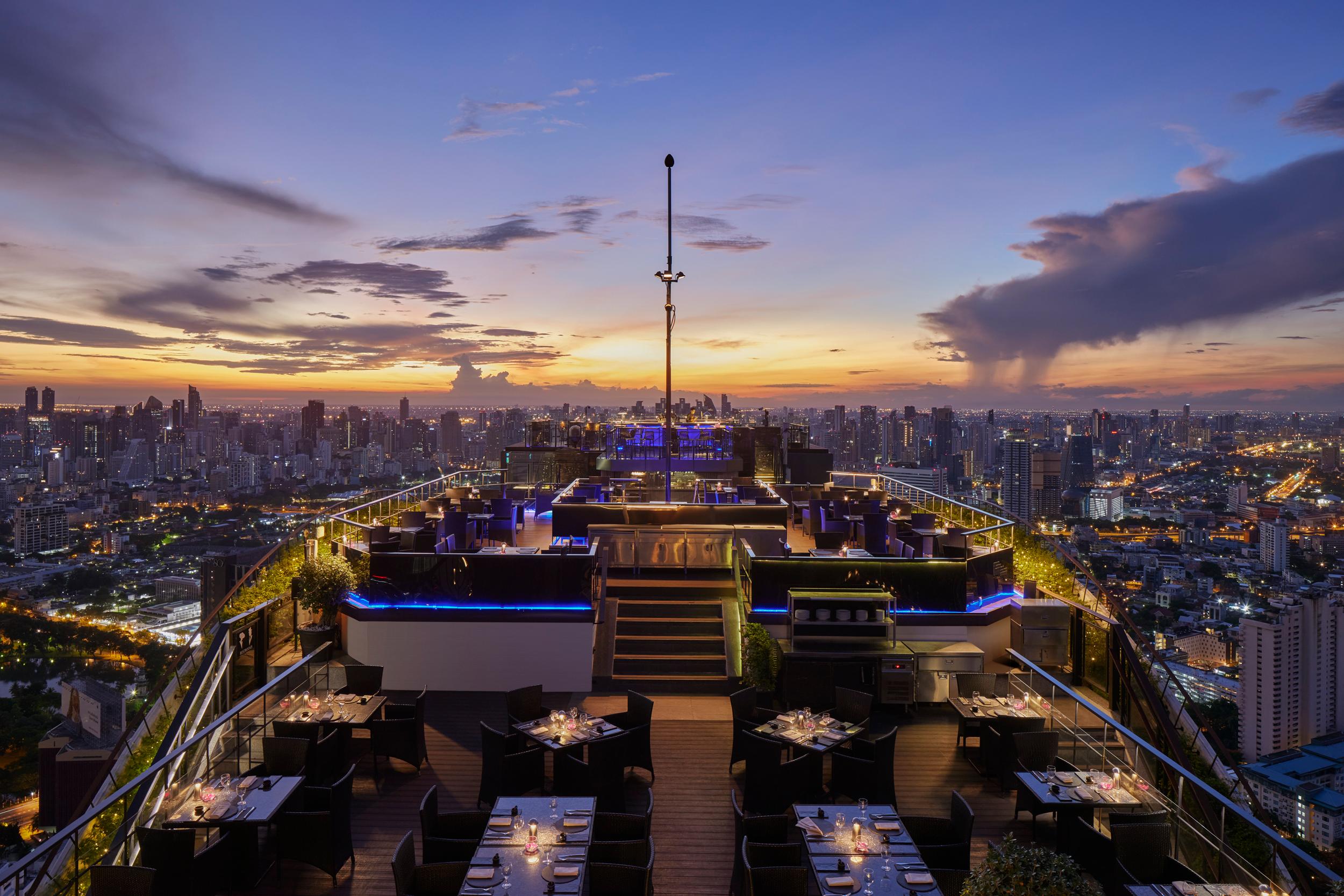 Vertigo and Moon Bar 61st floor open-air rooftop dining and lounge
