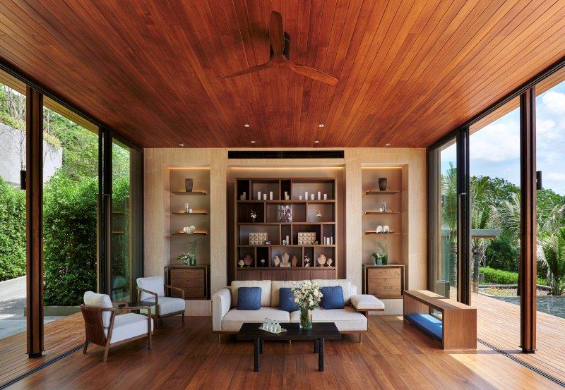 V Villas Spa serene reception pavilion and holistic wellness treatment suites
