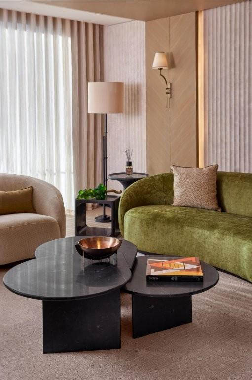 Premiere Suite living salon and Gaggenau kitchen