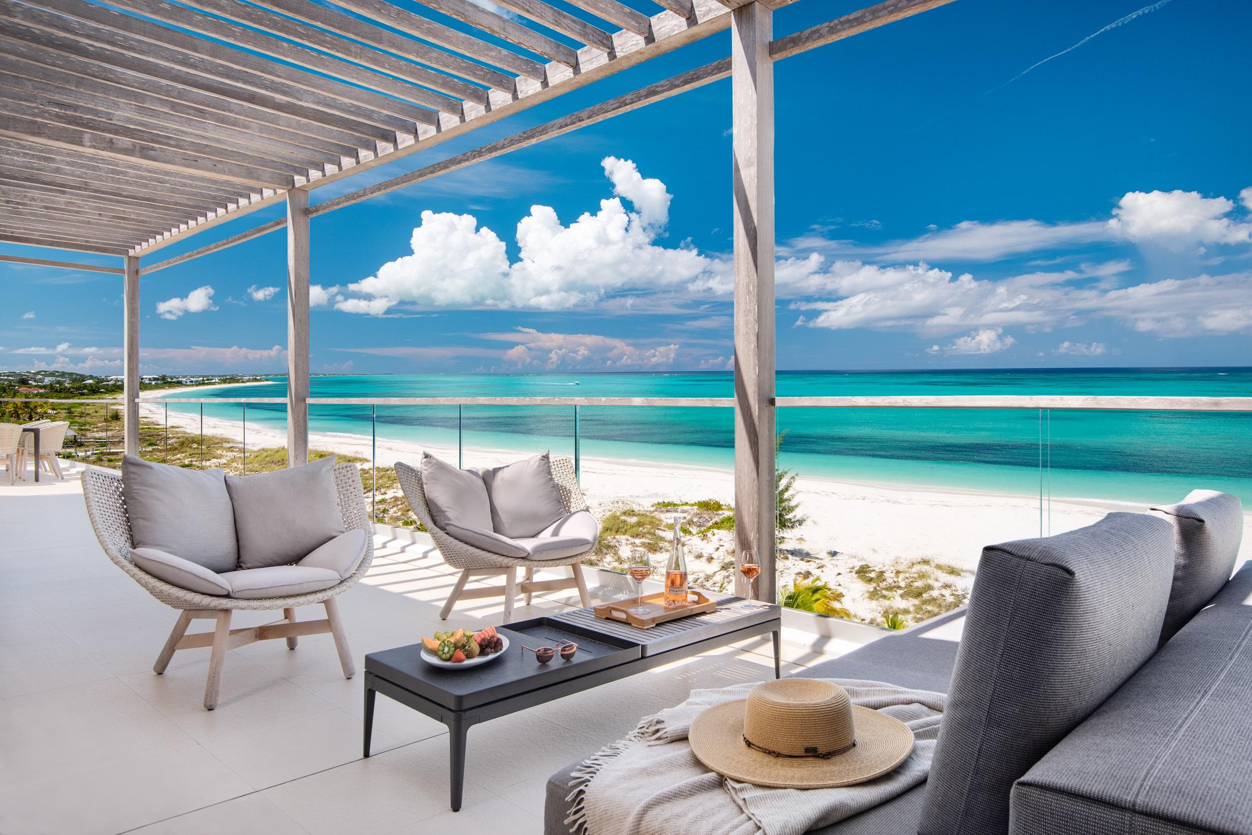 Oceanfront Penthouse Suite with private hot tub at Wymara Resort Turks and Caicos