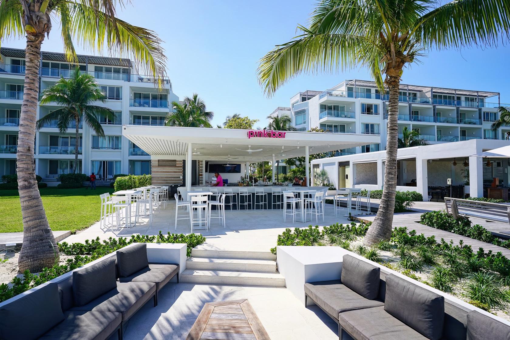 The Pink Bar and Blue Water Bistro at Wymara Resort