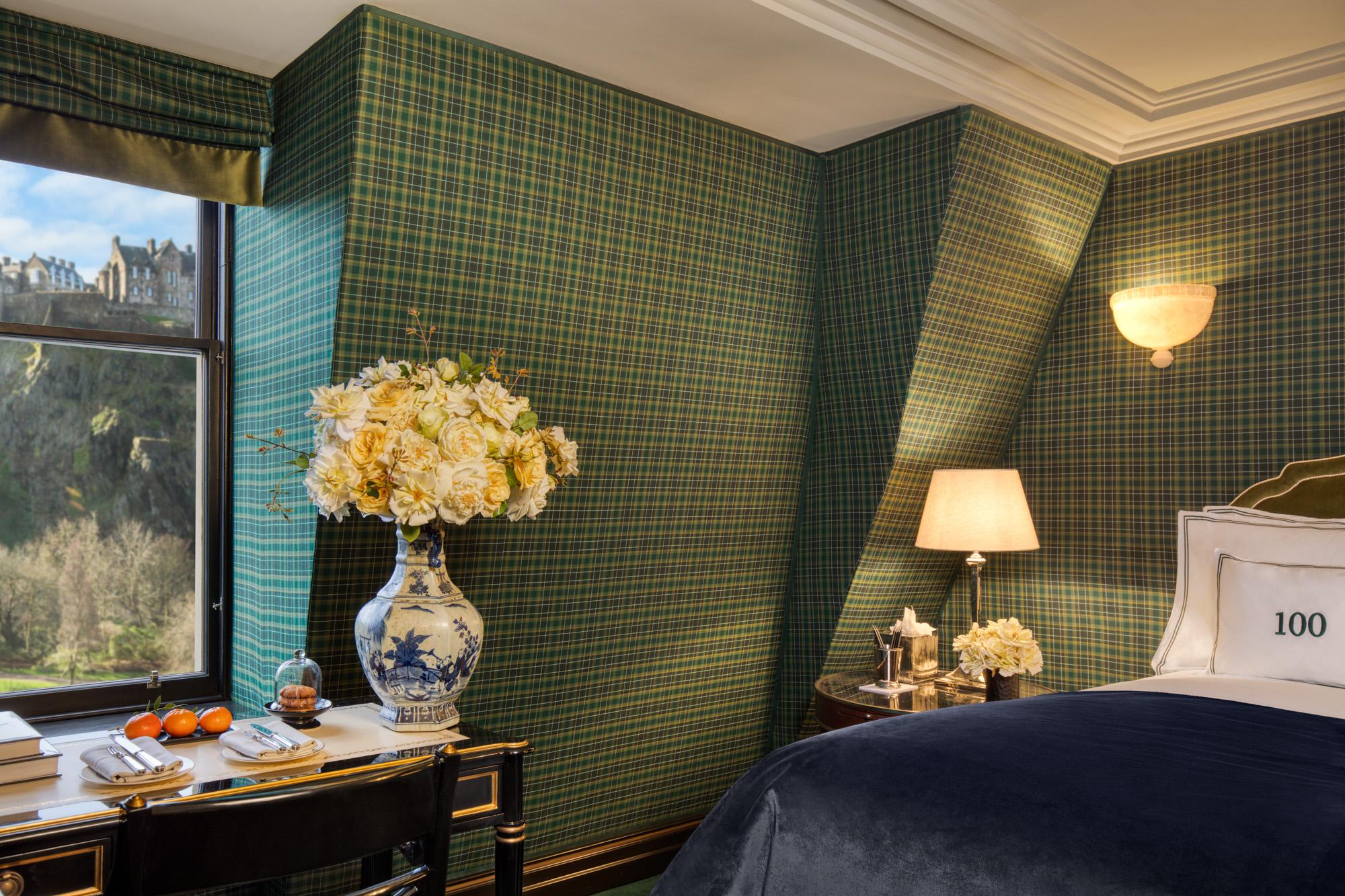 Executive King Castle View Room with Handcrafted Scottish Tartans