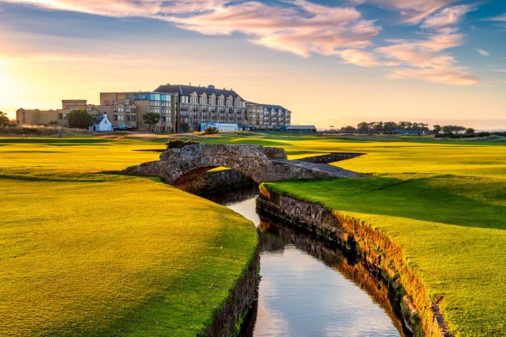 Old Course Hotel Overlooking Swilcan Bridge and 17th Hole