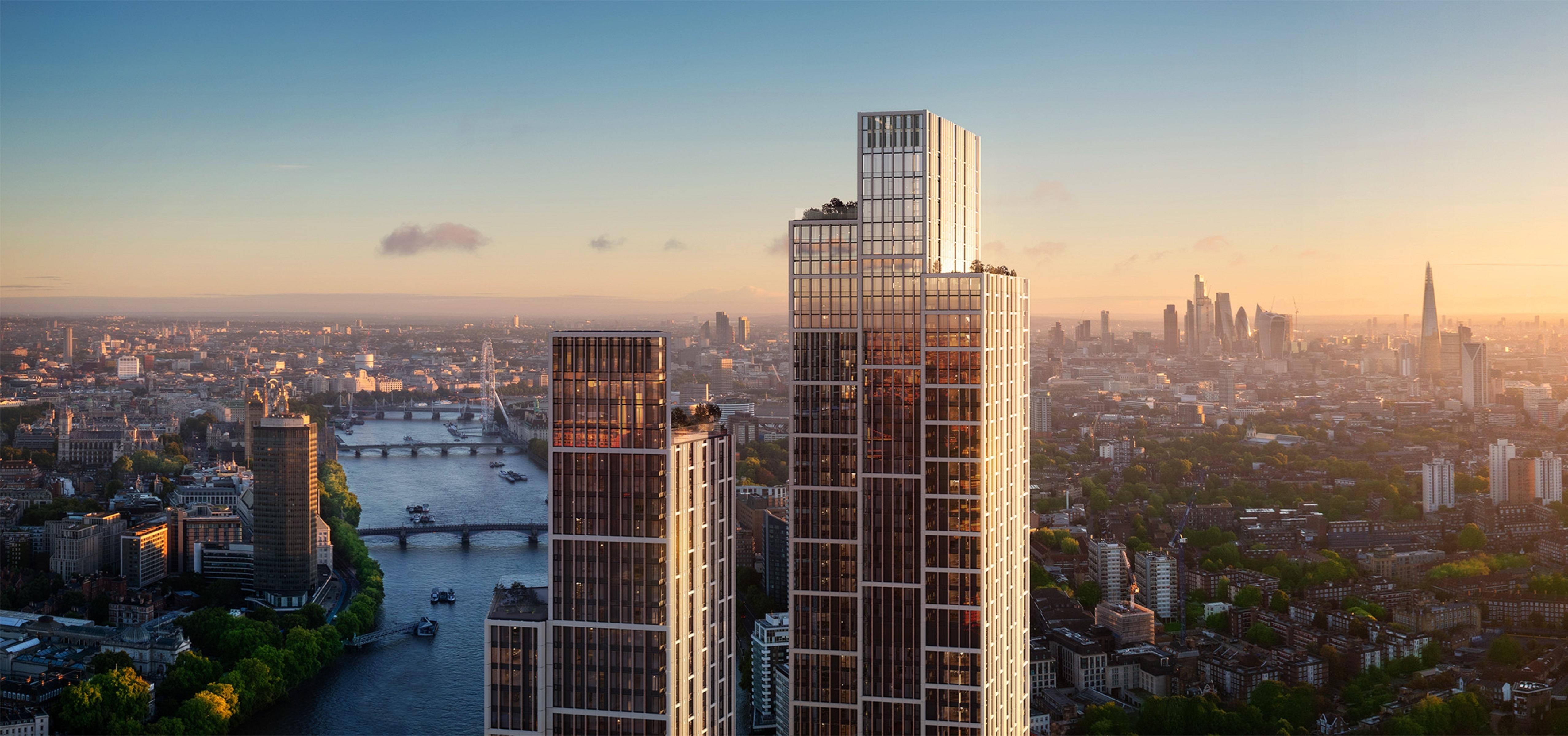 Park Hyatt London River Thames Glass Tower Facade