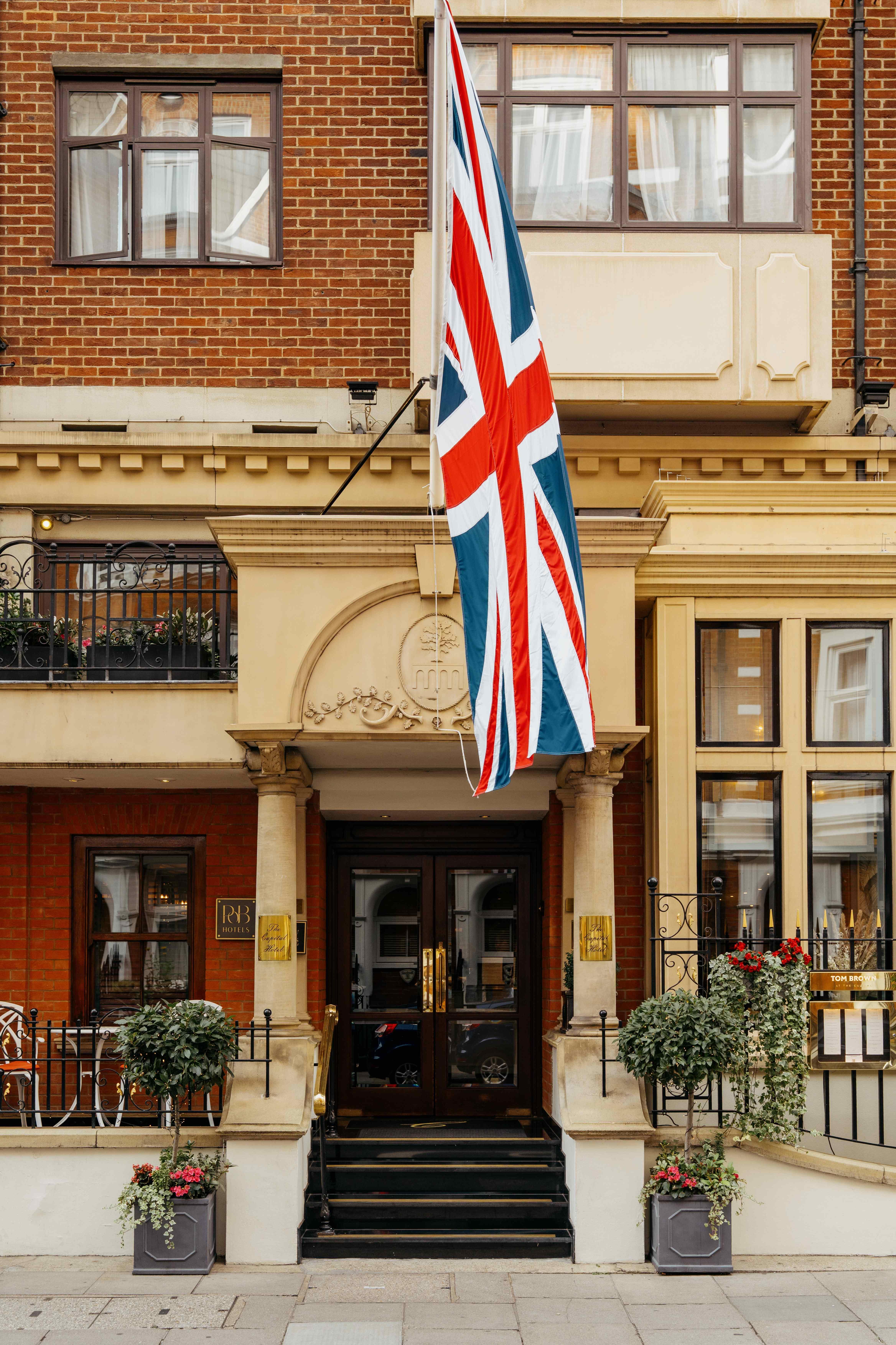 The Capital Hotel Knightsbridge Facade on Basil Street