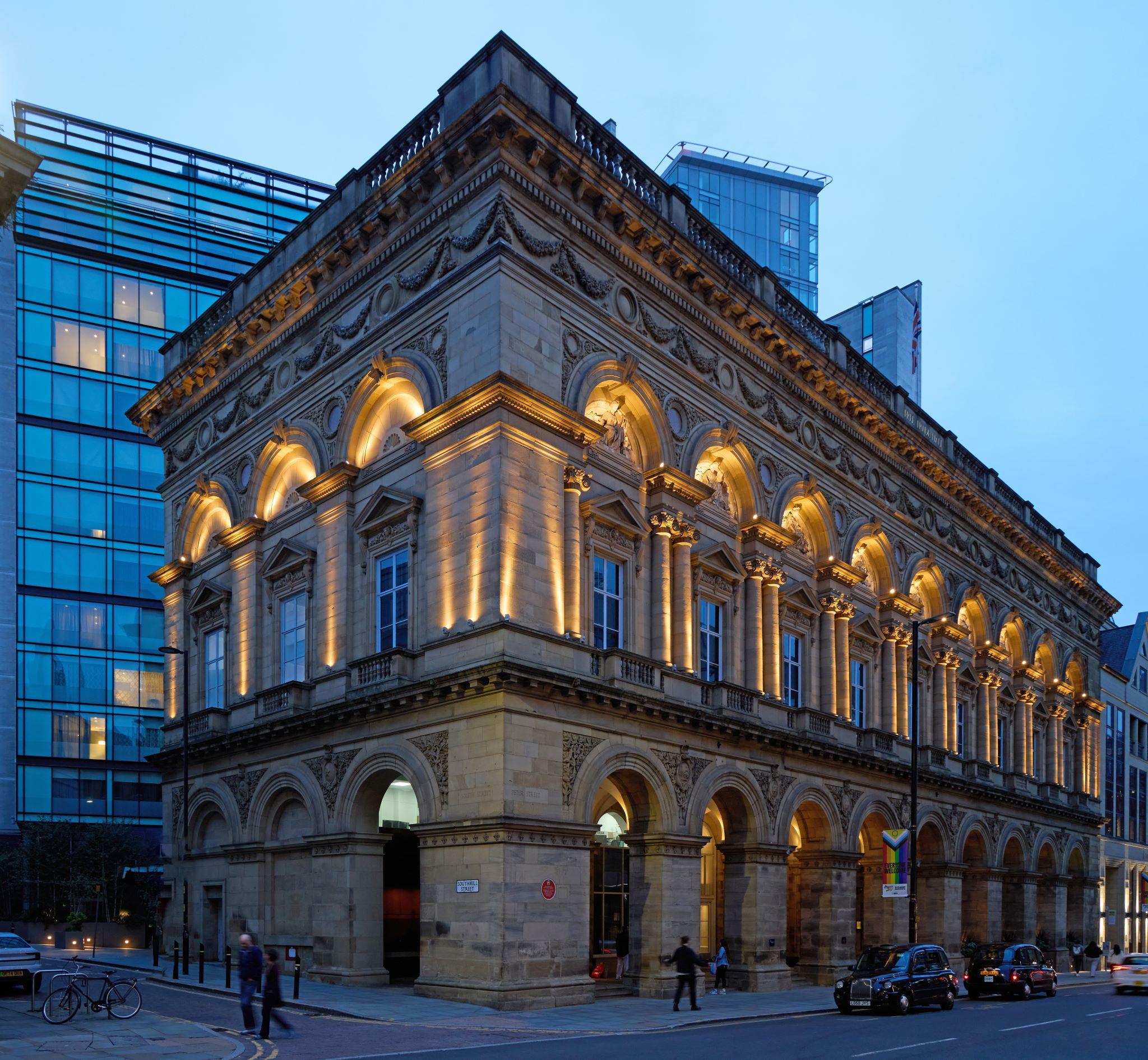 The Edwardian Manchester Grade II Listed Free Trade Hall Facade