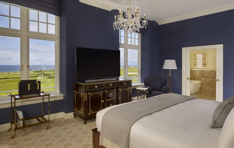 Deluxe Ocean View Room with Hand-Carved Mahogany Bed and Firth of Clyde Views